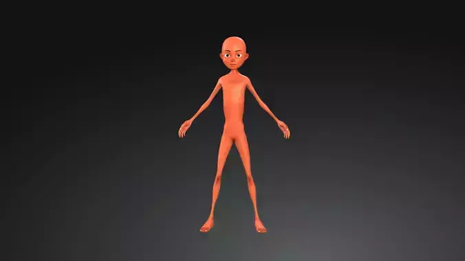 3d game character Cartoon boy  3D model of a child