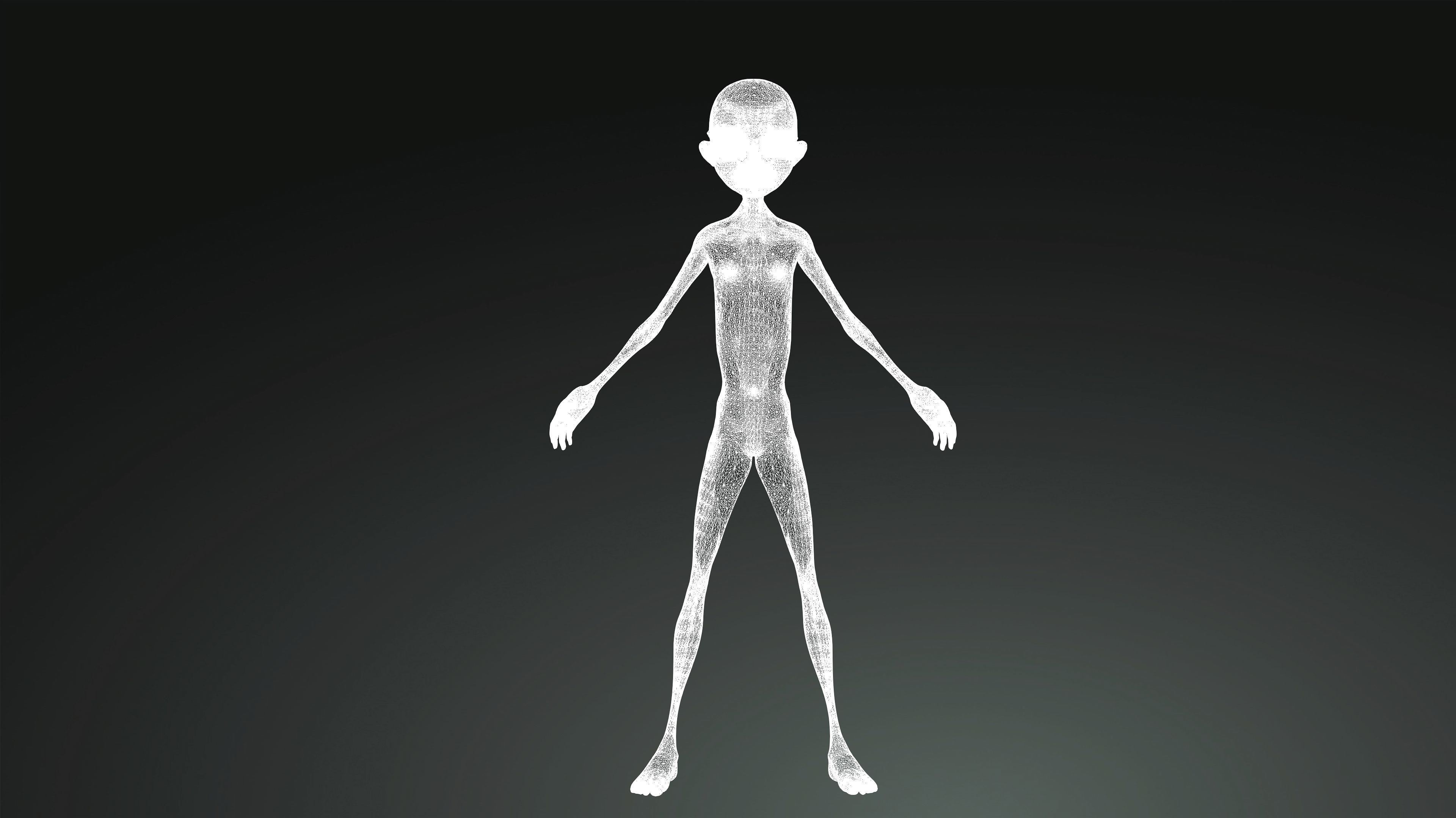 3d game character Cartoon boy  3D model of a child Low-poly 3D model_2