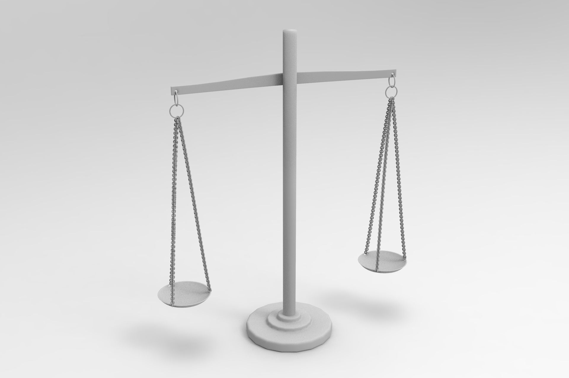 Scales of Justice Low-poly 3D model_5