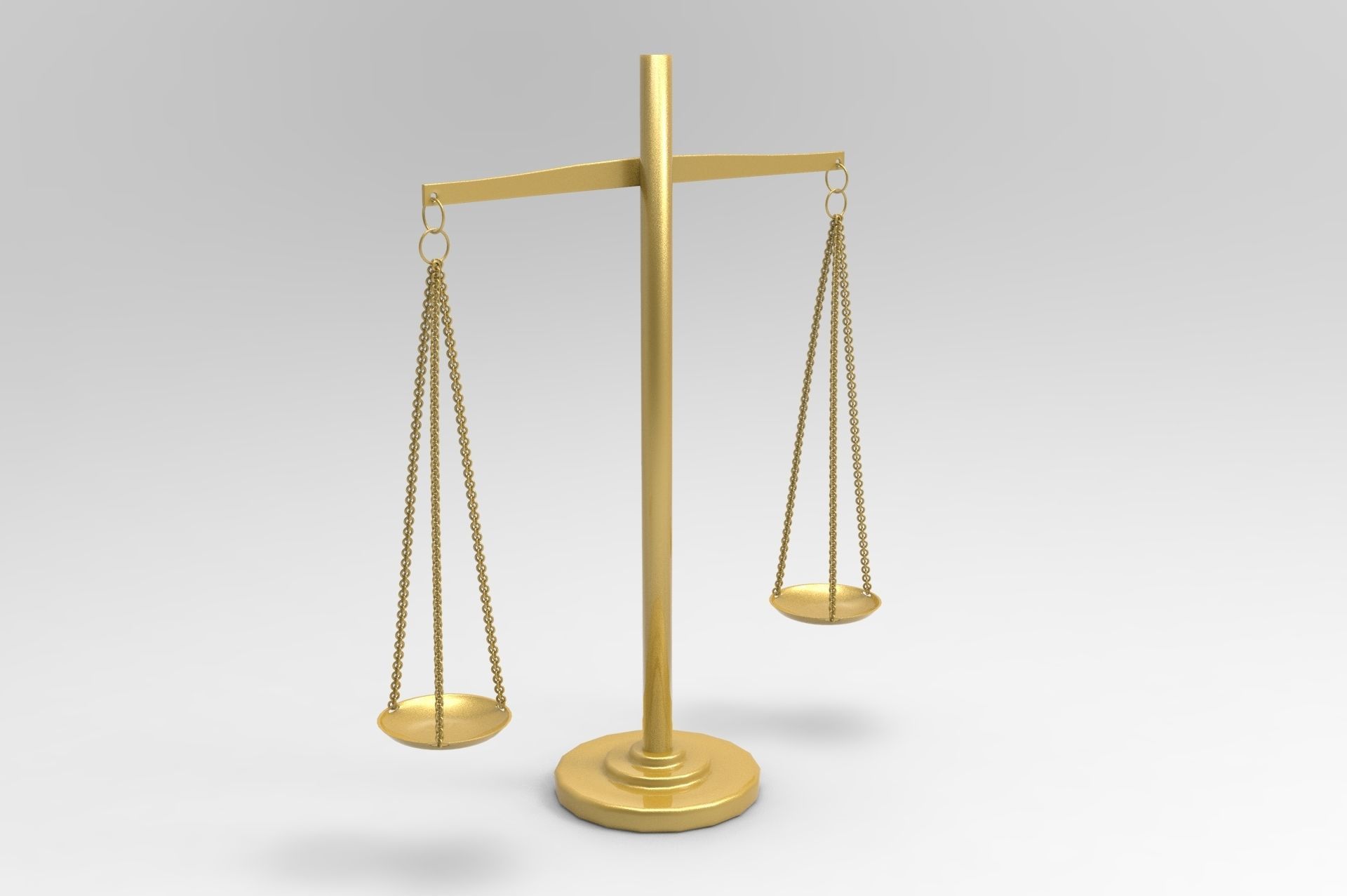Scales of Justice Low-poly 3D model_2