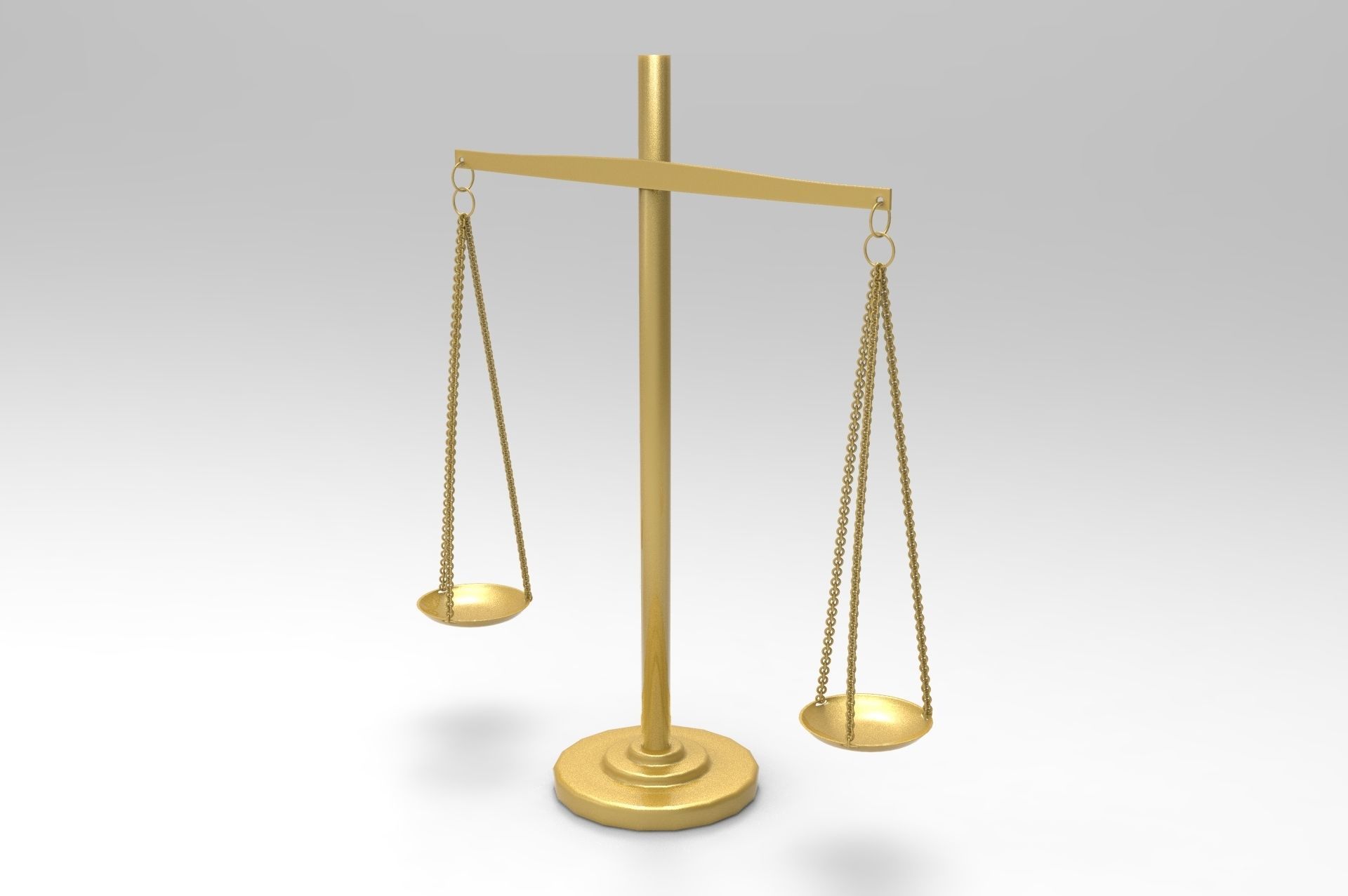 Scales of Justice Low-poly 3D model_1