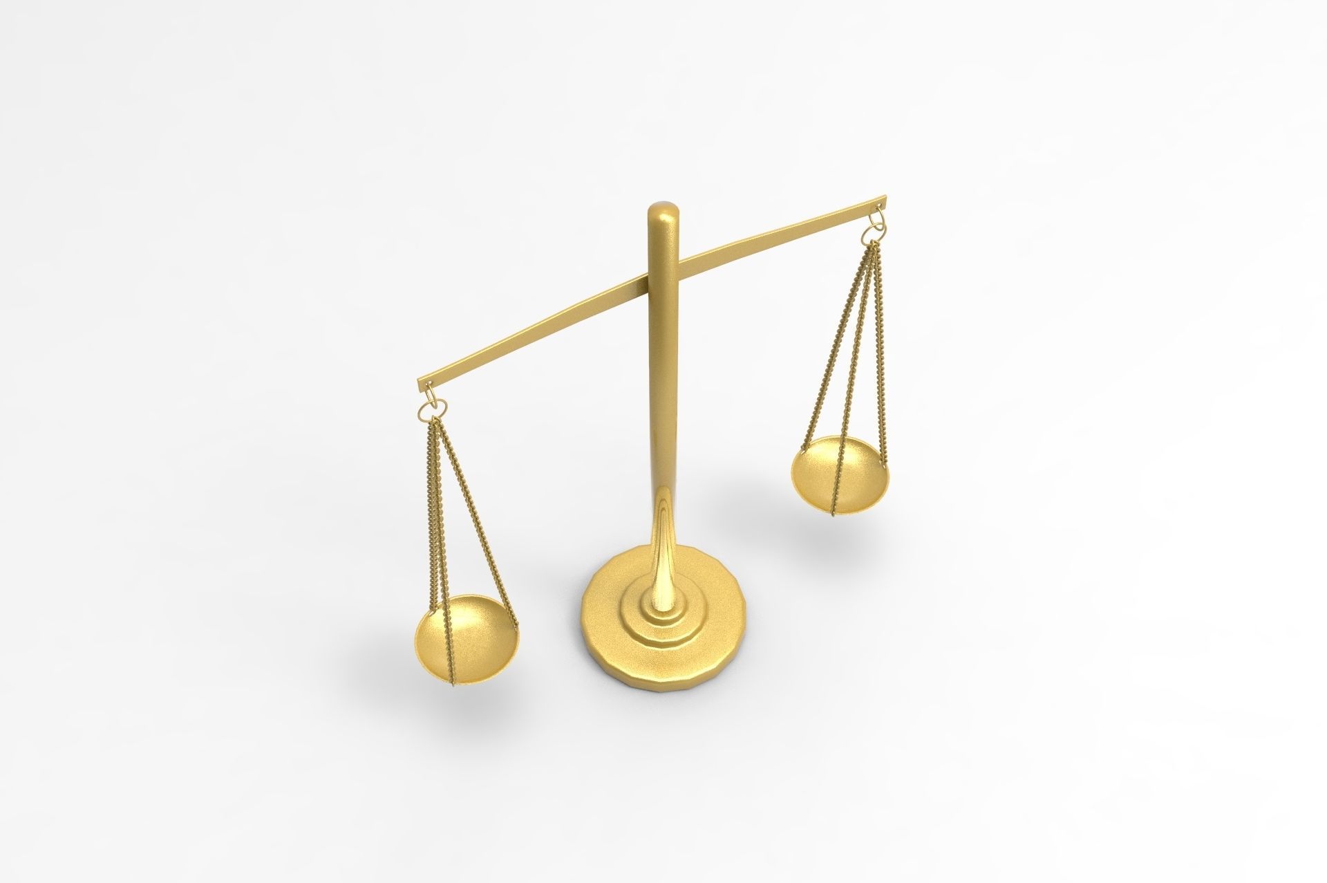 Scales of Justice Low-poly 3D model_4