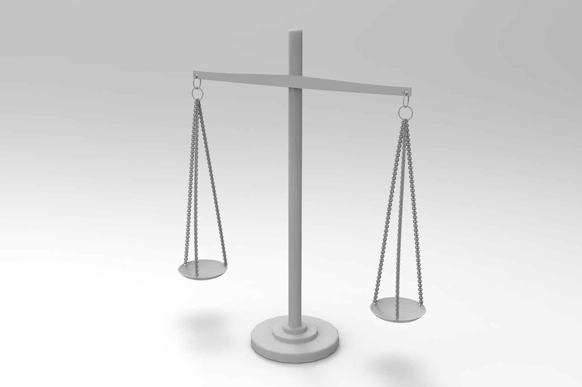 Scales of Justice Low-poly 3D model_6
