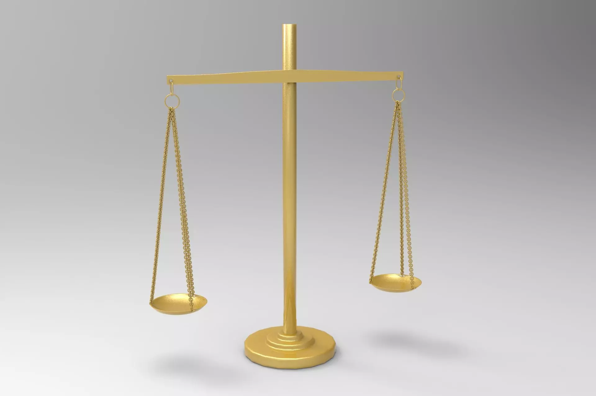 Scales of Justice Low-poly 3D model_0