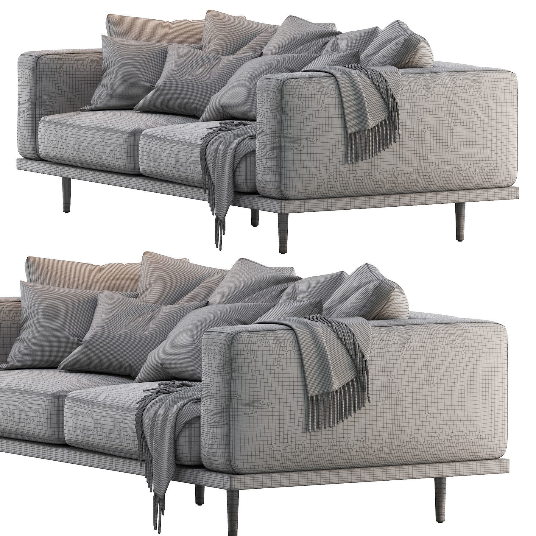 Newport Sofa 84 3D model_3