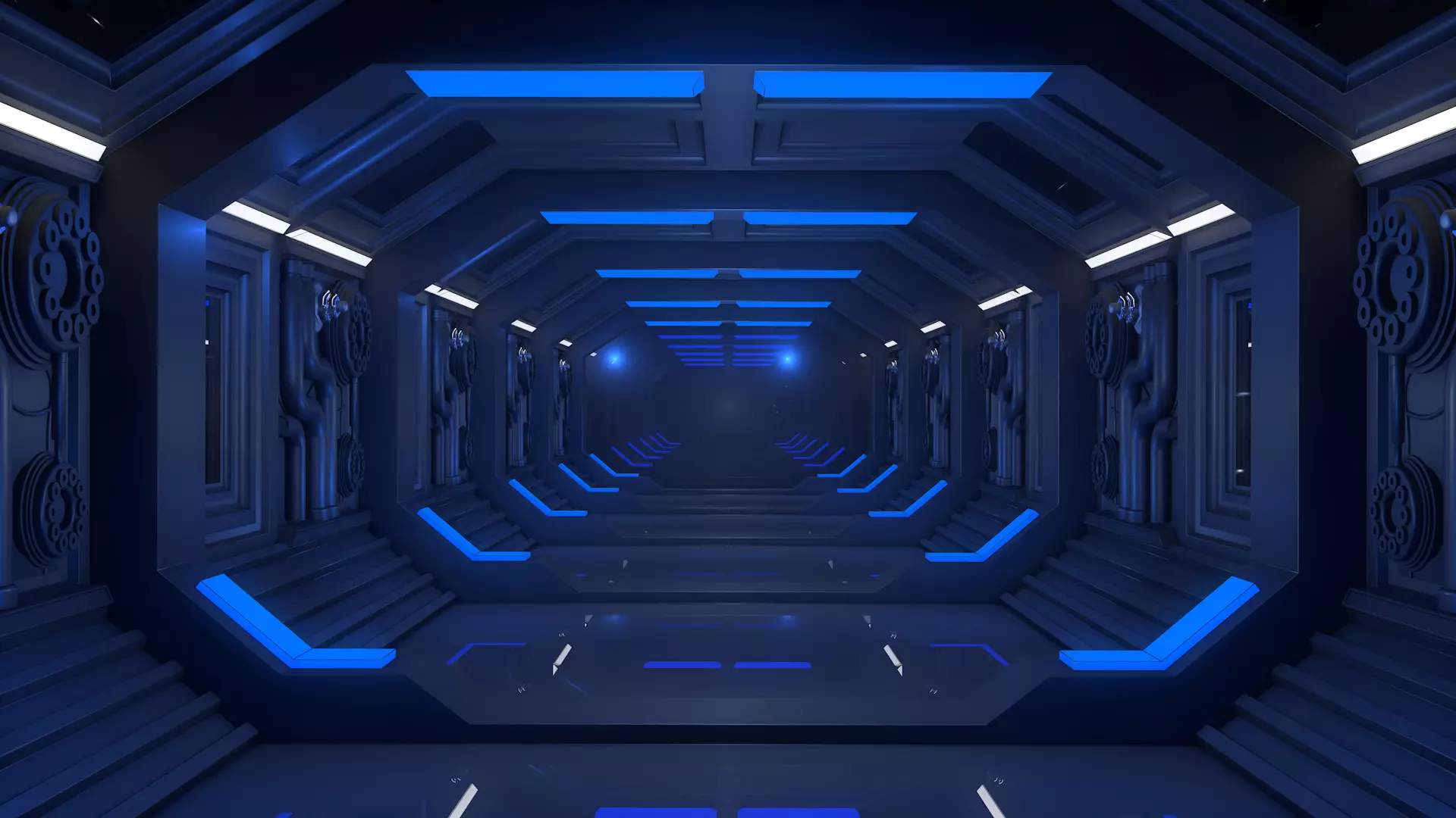 Sci Fi Corridor 3D model_0