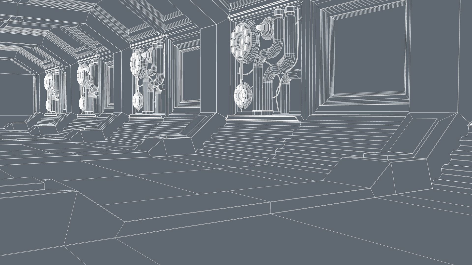 Sci Fi Corridor 3D model_8