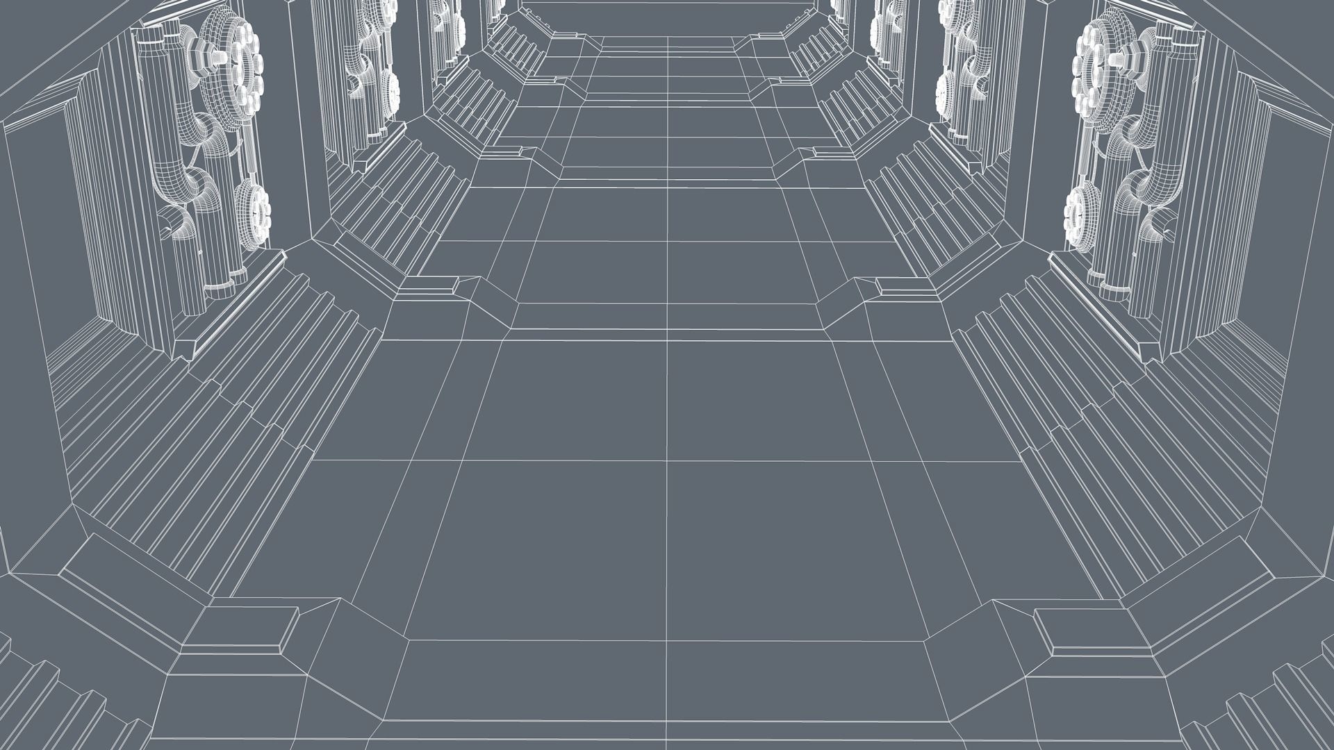 Sci Fi Corridor 3D model_7