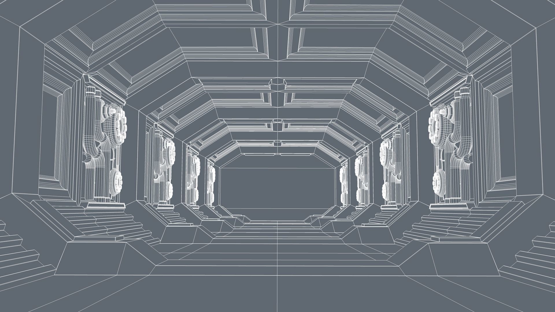 Sci Fi Corridor 3D model_6