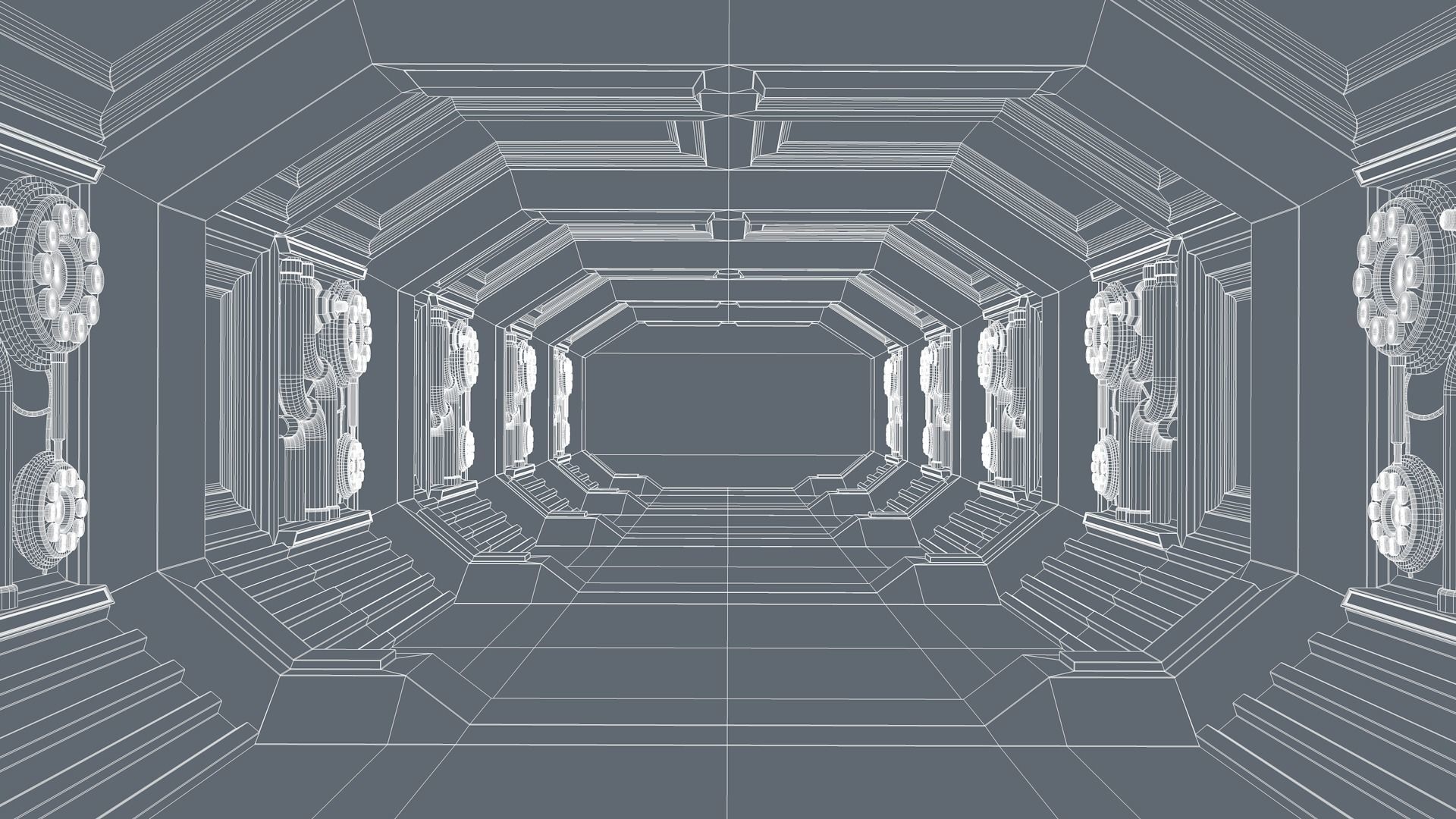 Sci Fi Corridor 3D model_5