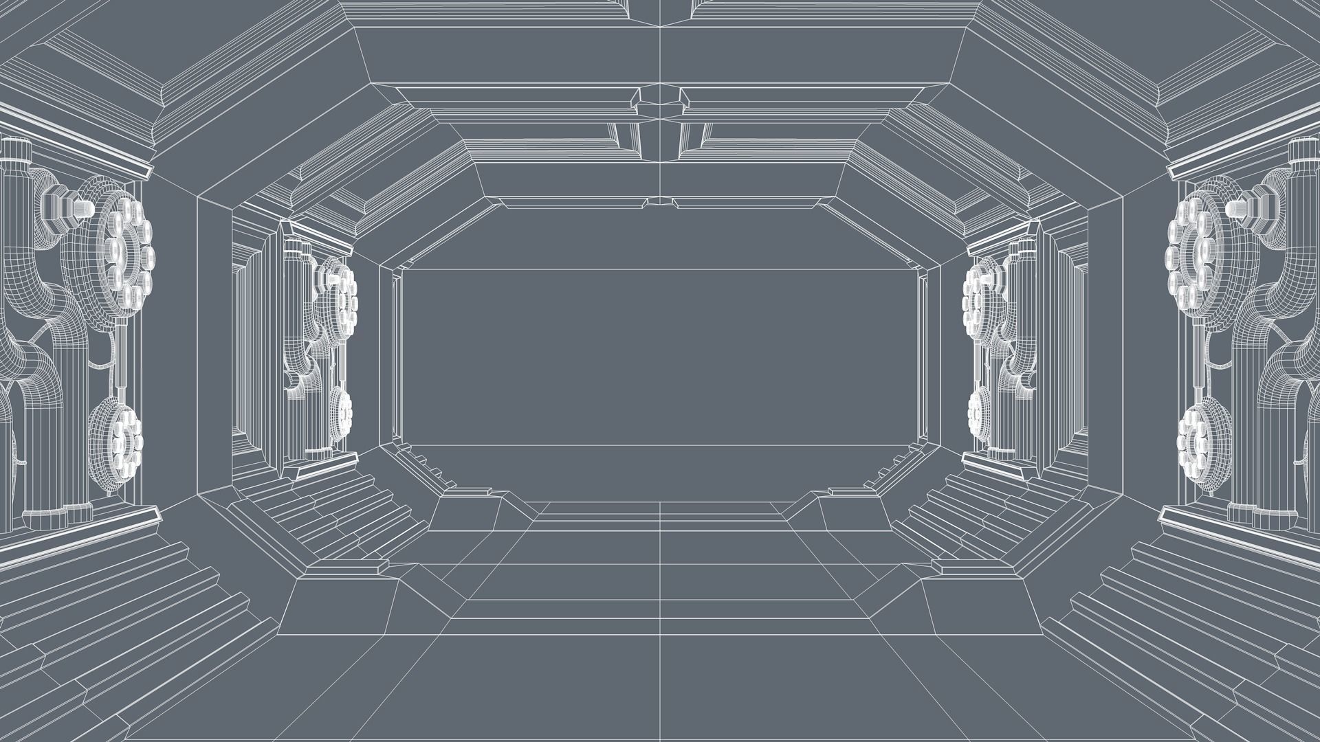 Sci Fi Corridor 3D model_9