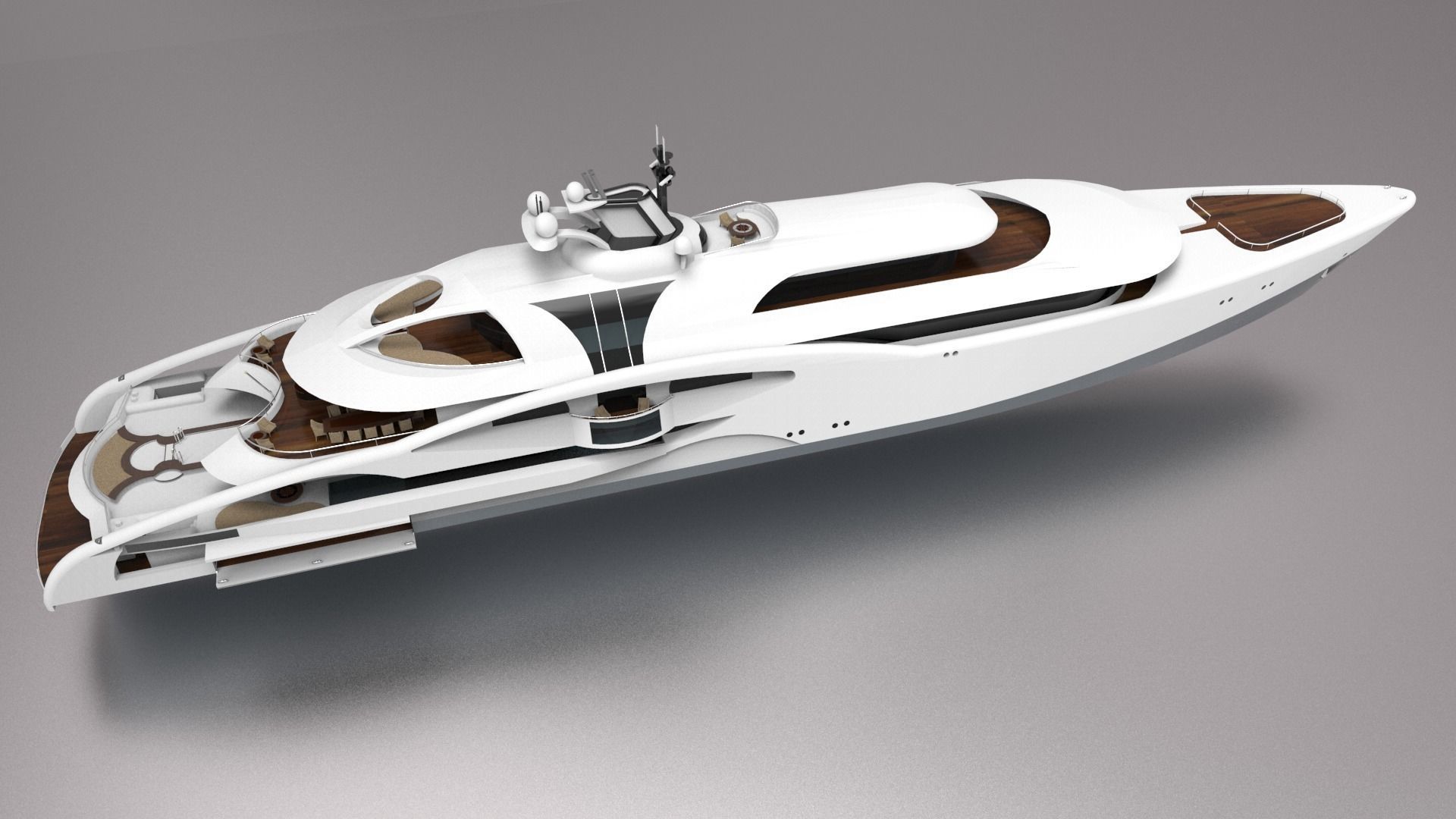 Superyacht II 3D model_4