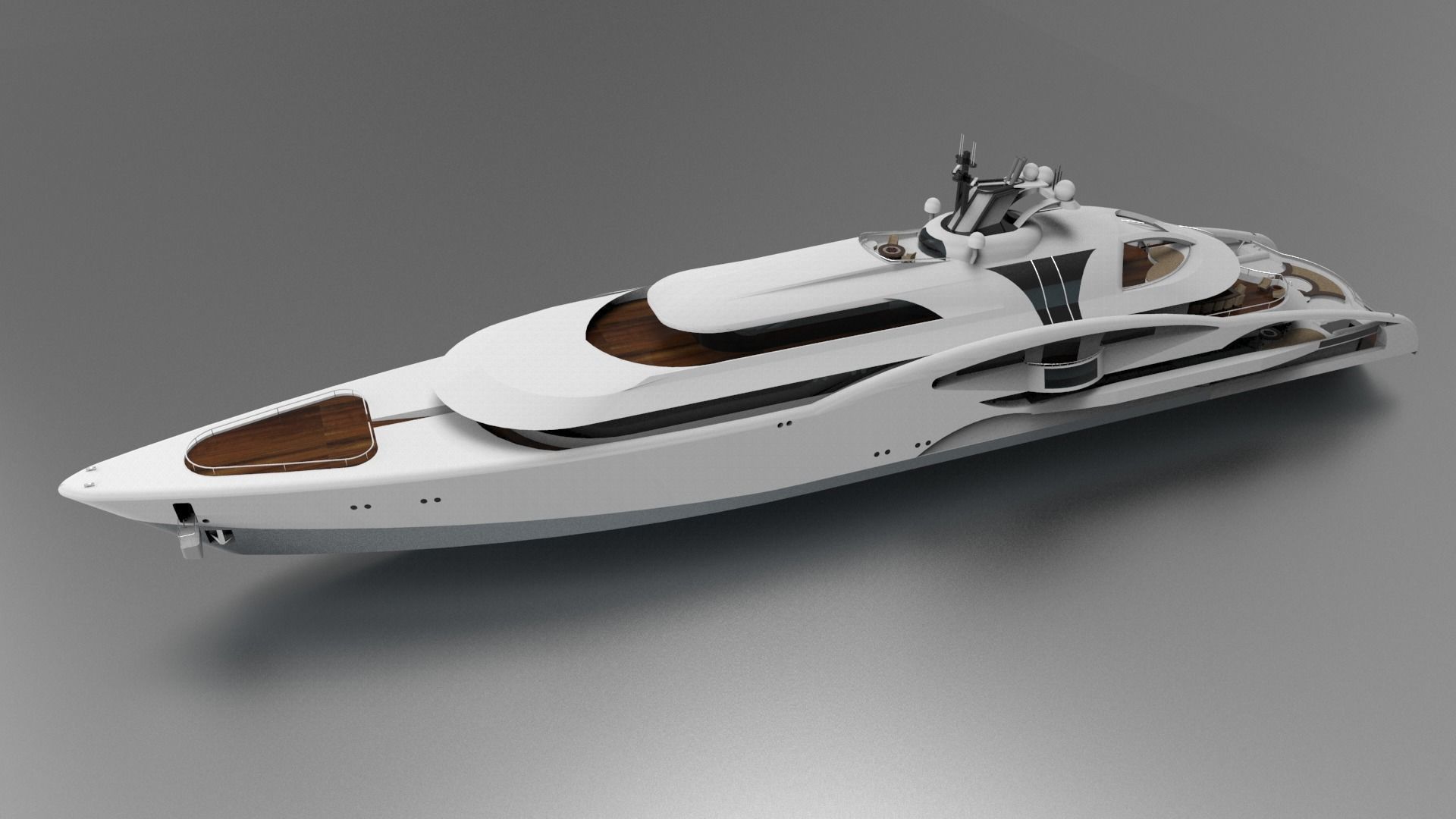 Superyacht II 3D model_2