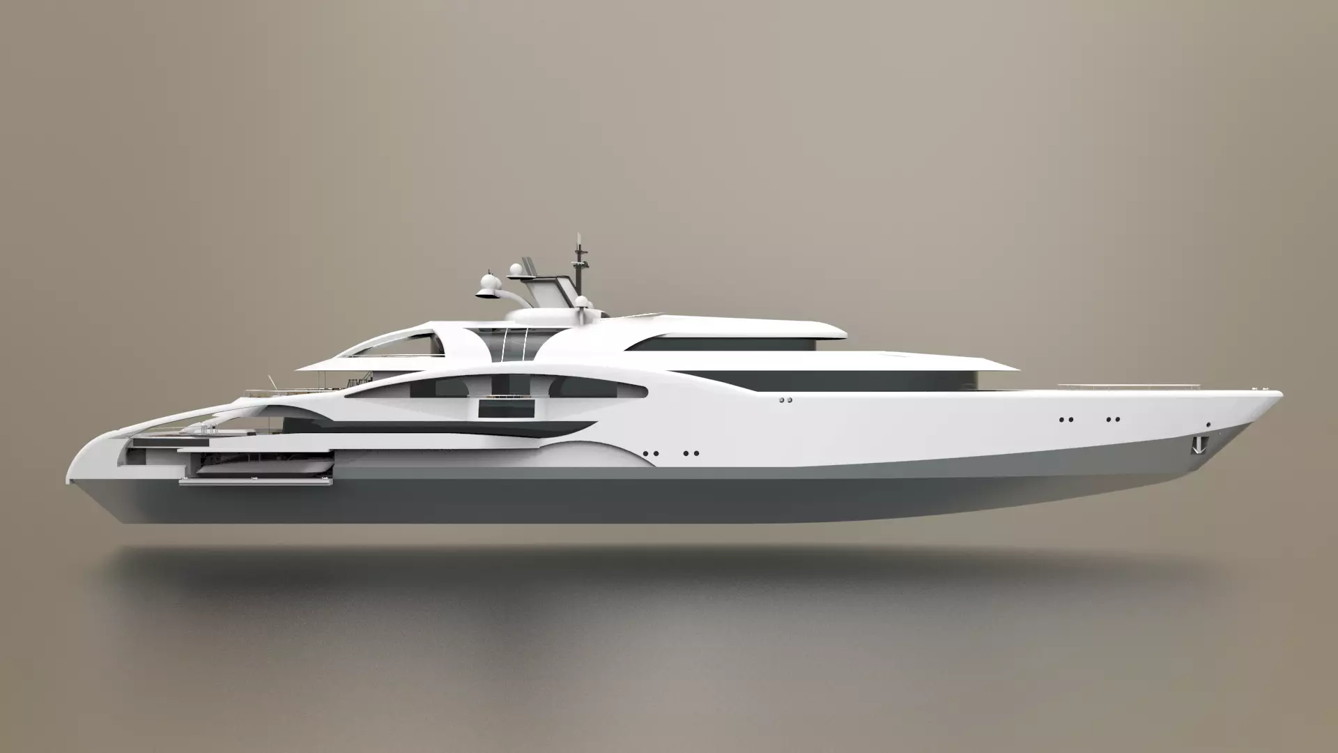 Superyacht II 3D model_0