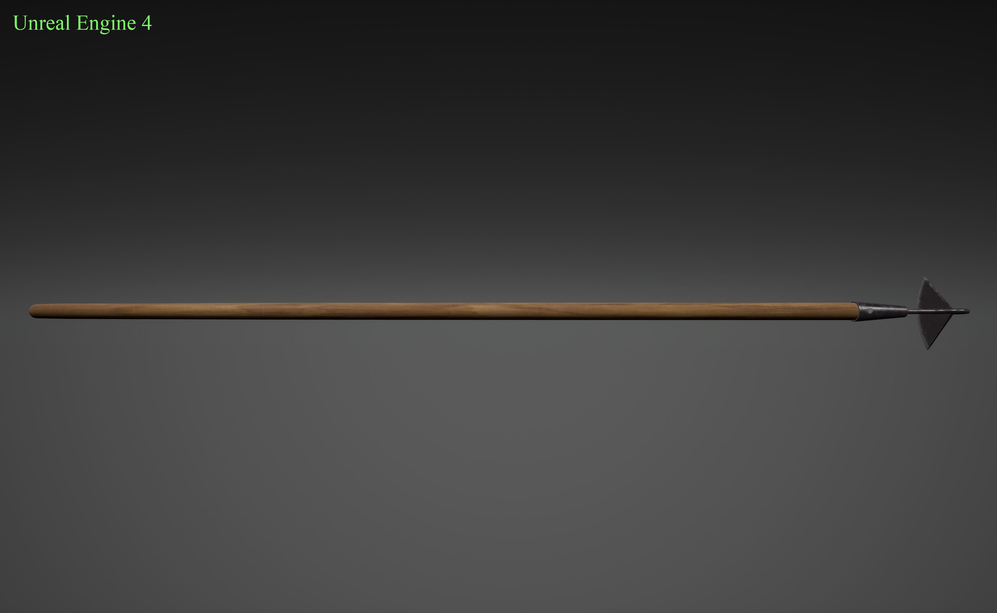 Farming hoe Low-poly 3D model_5