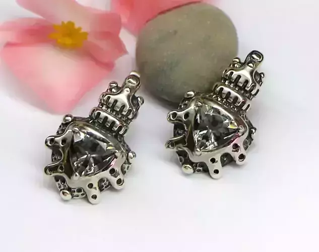 Printable earring model - 3d jewelry design - stl download