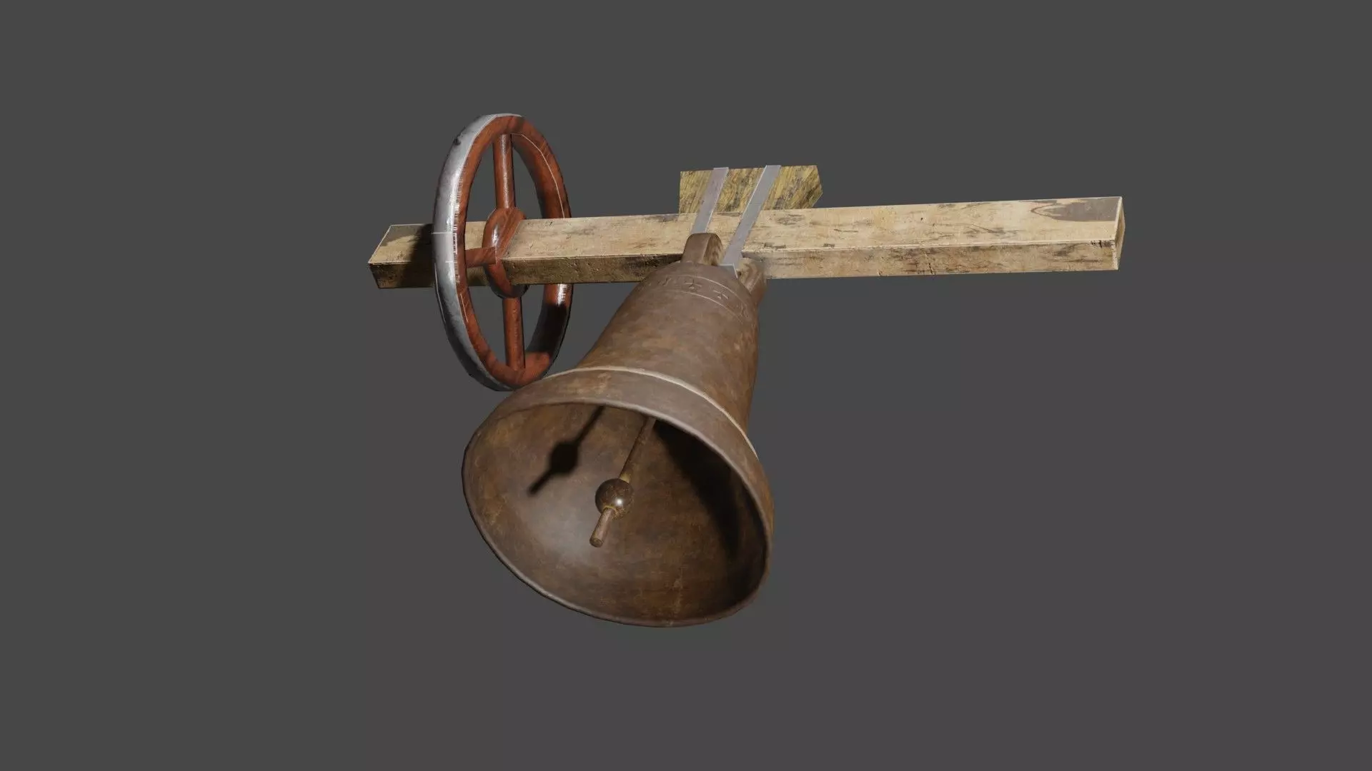 Bell with keyframe animation 3D model