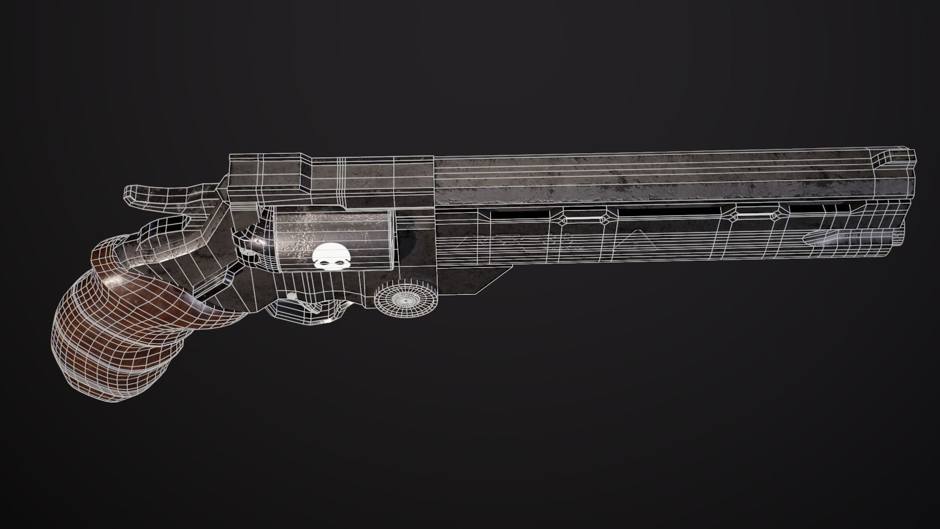 Trigun Revolver Gameready Low-poly 3D model_12