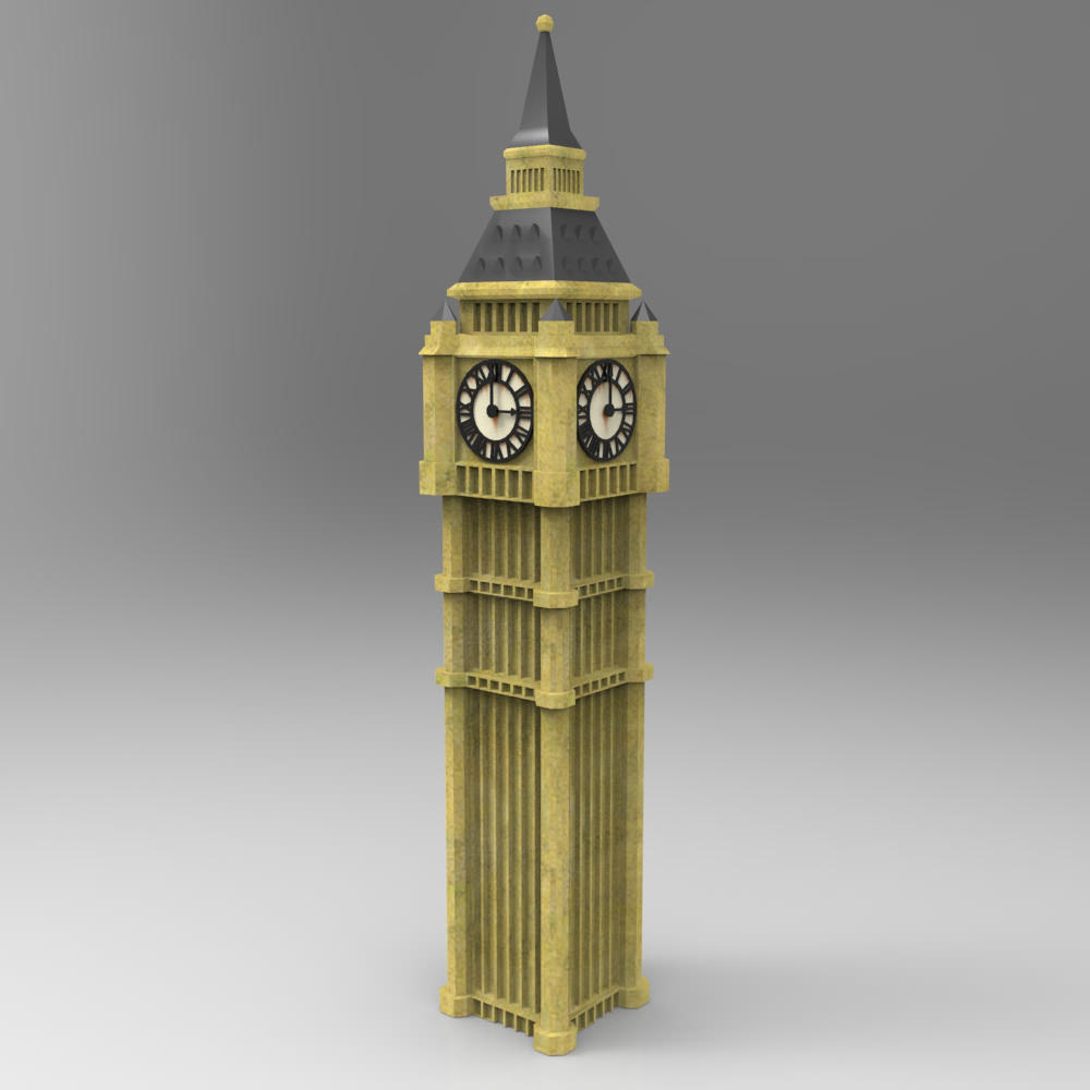 Big Ben for 3ds obj and fbx formats 3D model_2