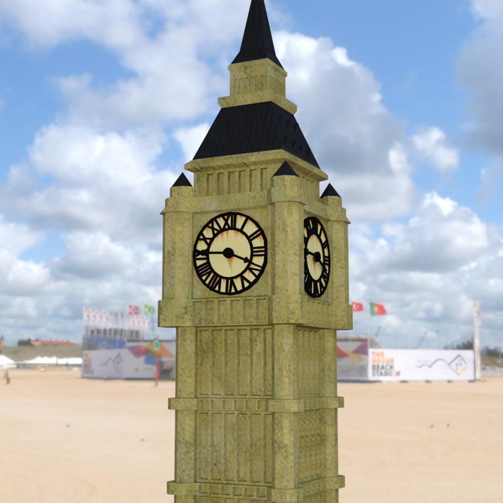 Big Ben for 3ds obj and fbx formats 3D model_8