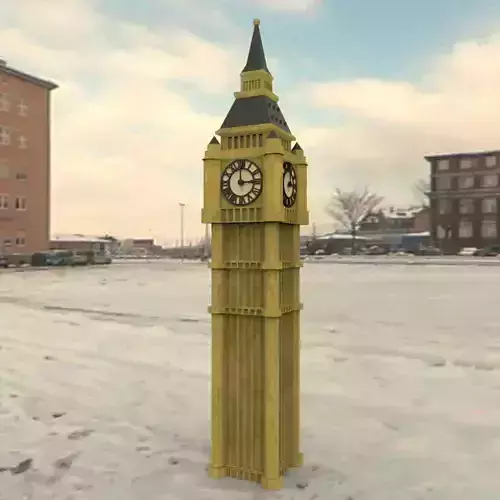 Big Ben for 3ds obj and fbx formats 3D model
