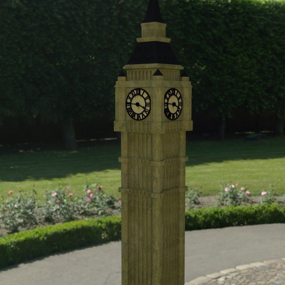 Big Ben for 3ds obj and fbx formats 3D model_10