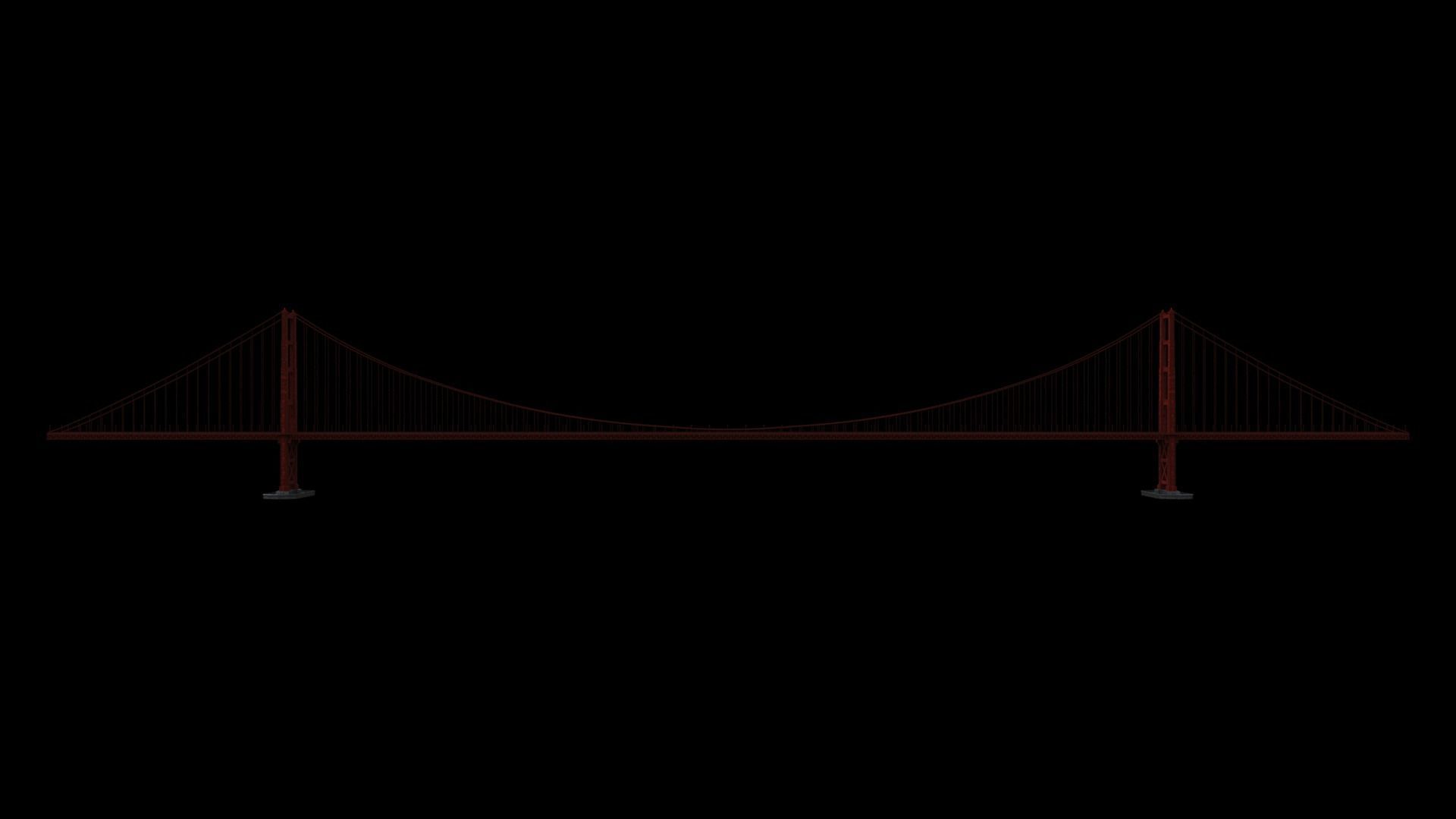 Suspension Bridge 3D model_9