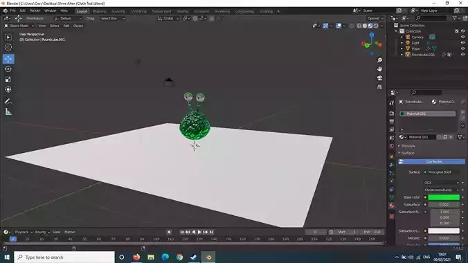 Slime jumping squishy alien