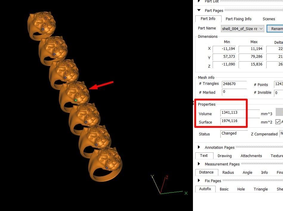 Panther ring  pear cut emeralds 3D print model_11