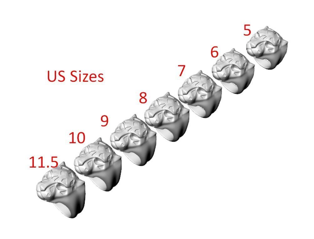 Panther ring  pear cut emeralds 3D print model_9