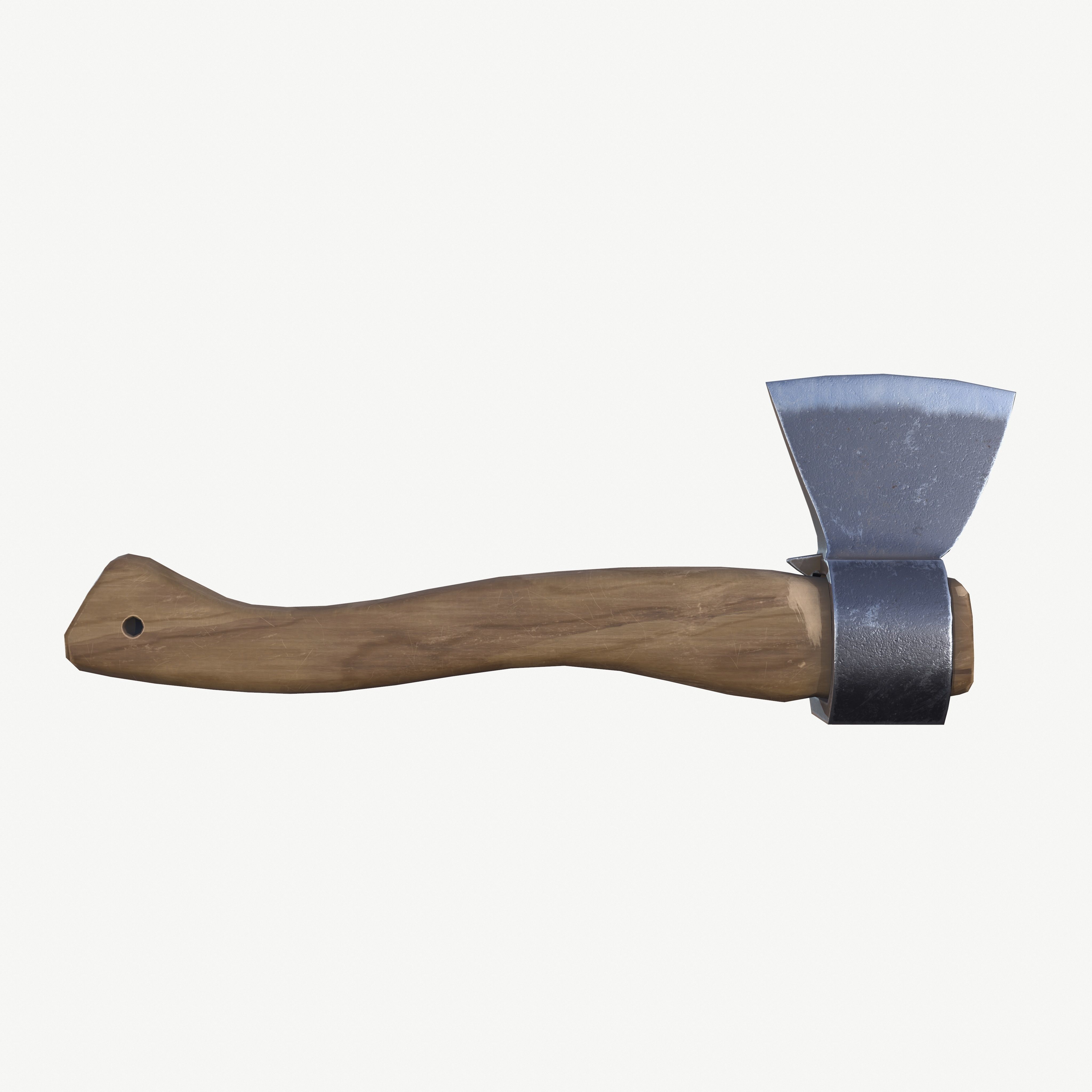 Axe for chopping wood Low-poly 3D model_15