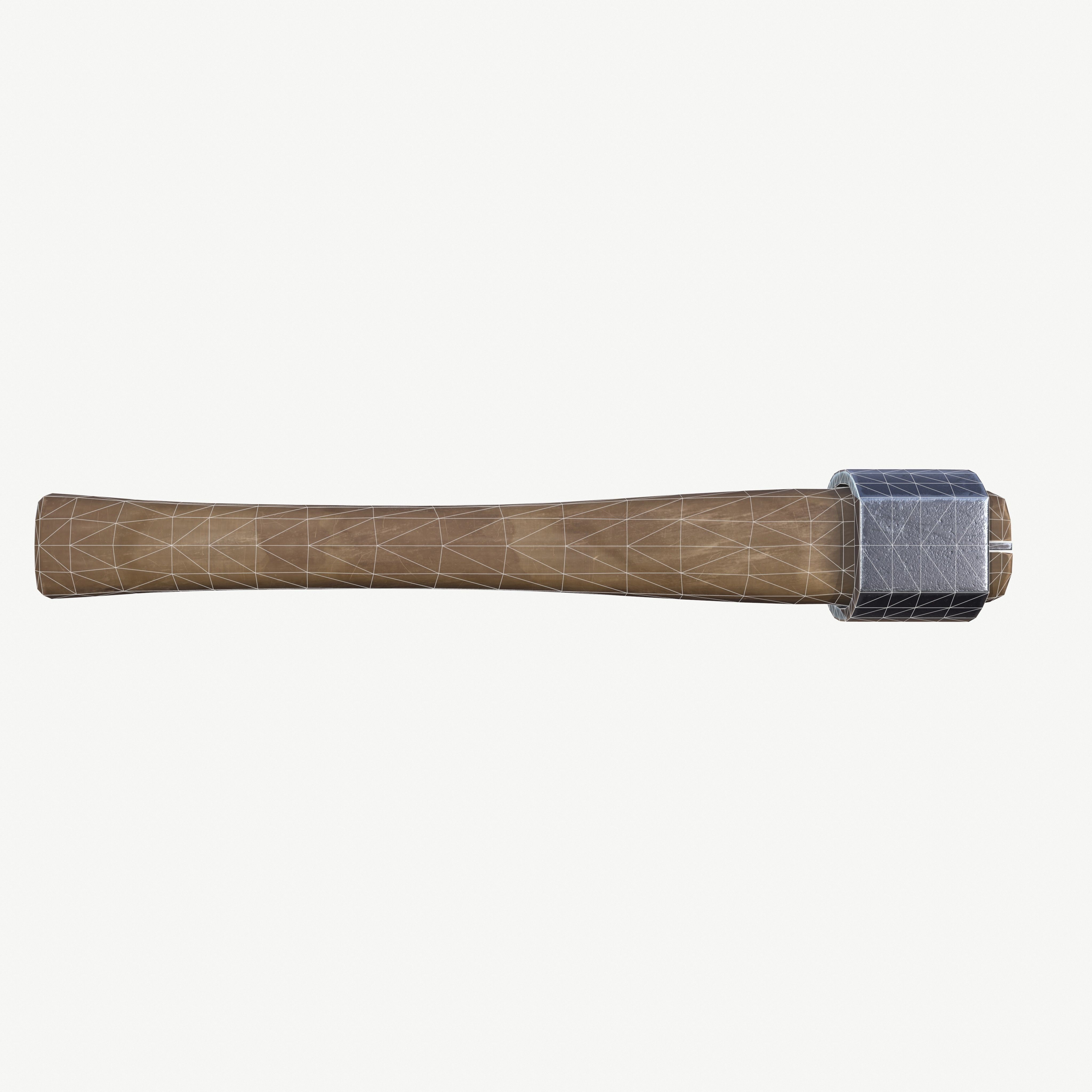 Axe for chopping wood Low-poly 3D model_19