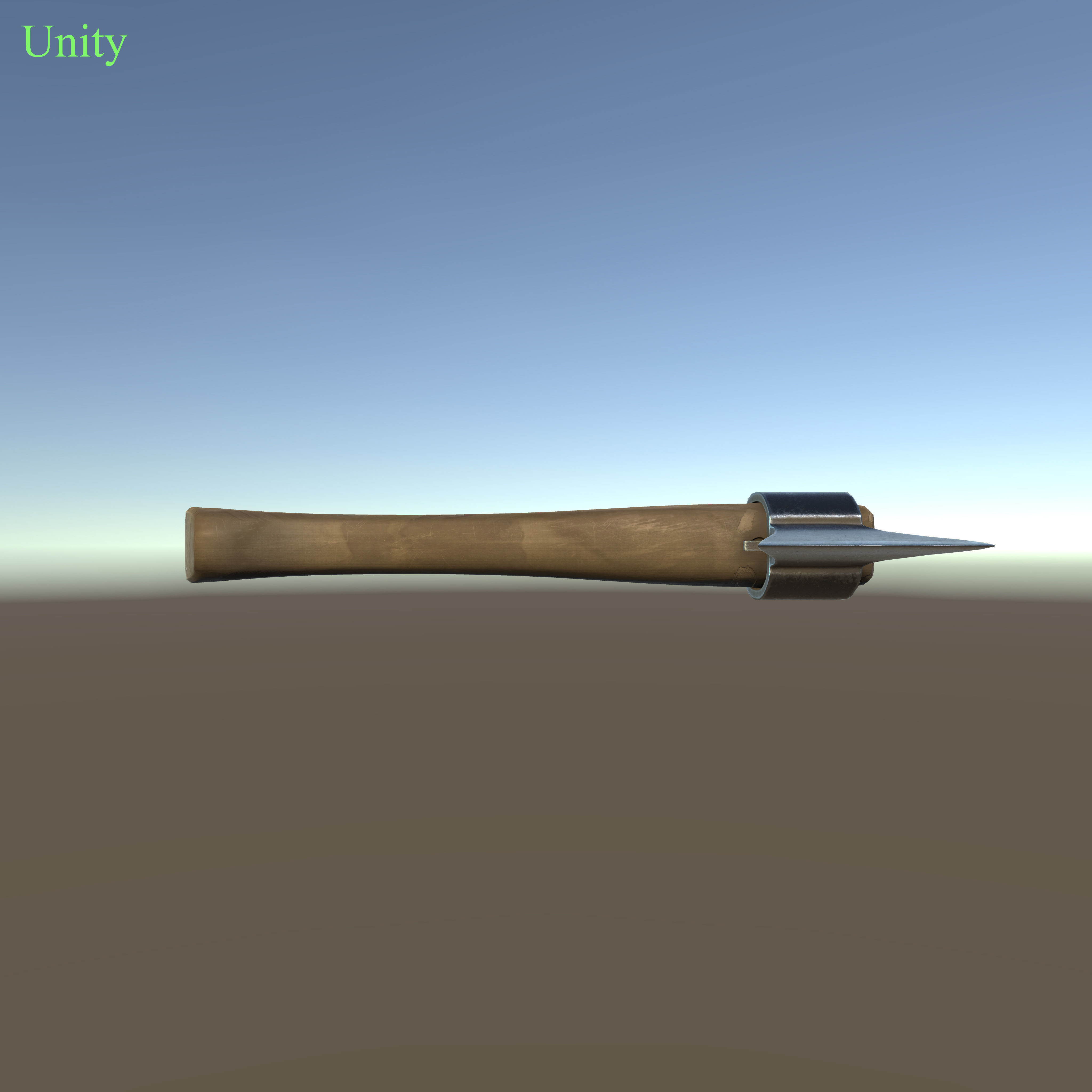 Axe for chopping wood Low-poly 3D model_12