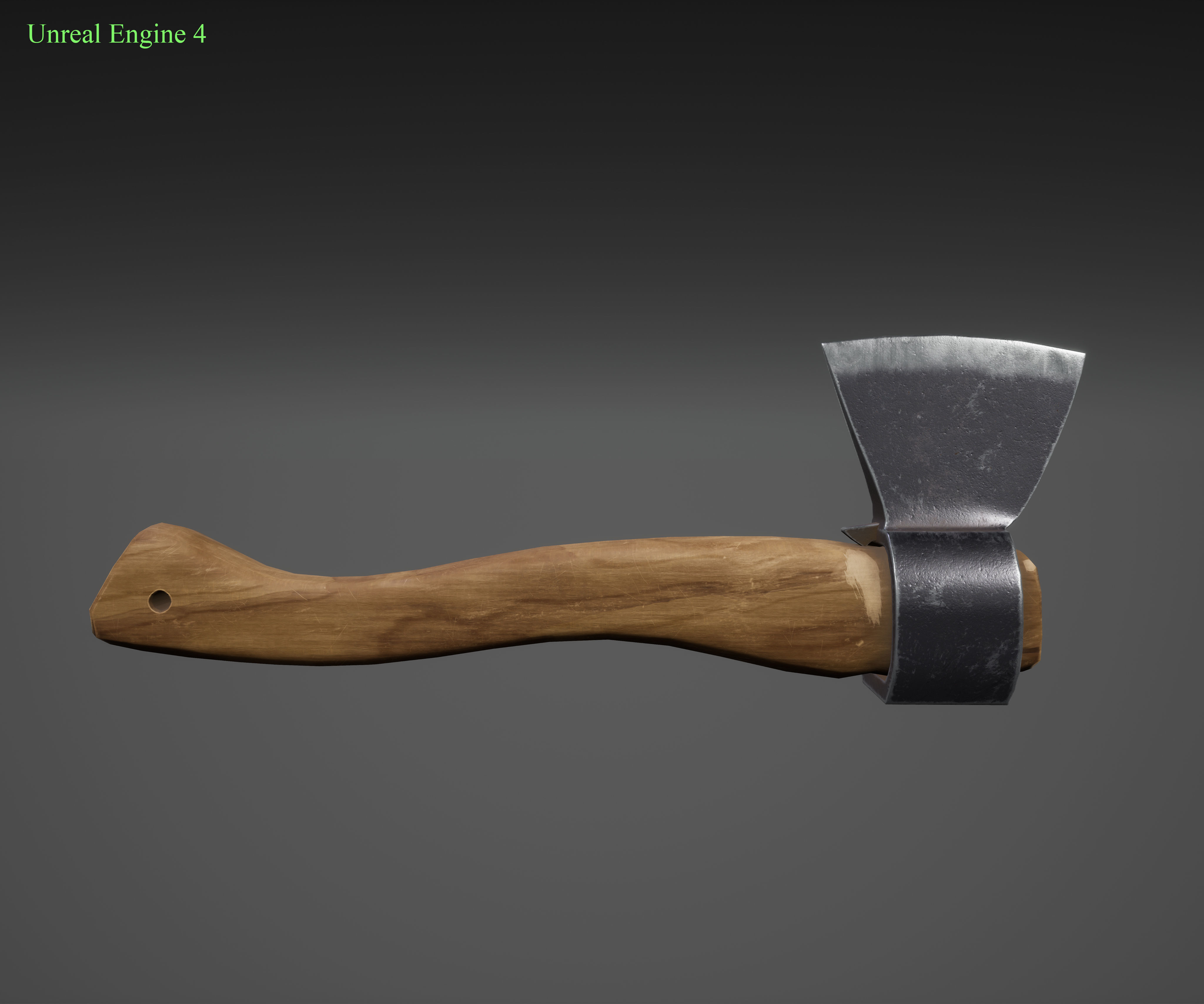 Axe for chopping wood Low-poly 3D model_6