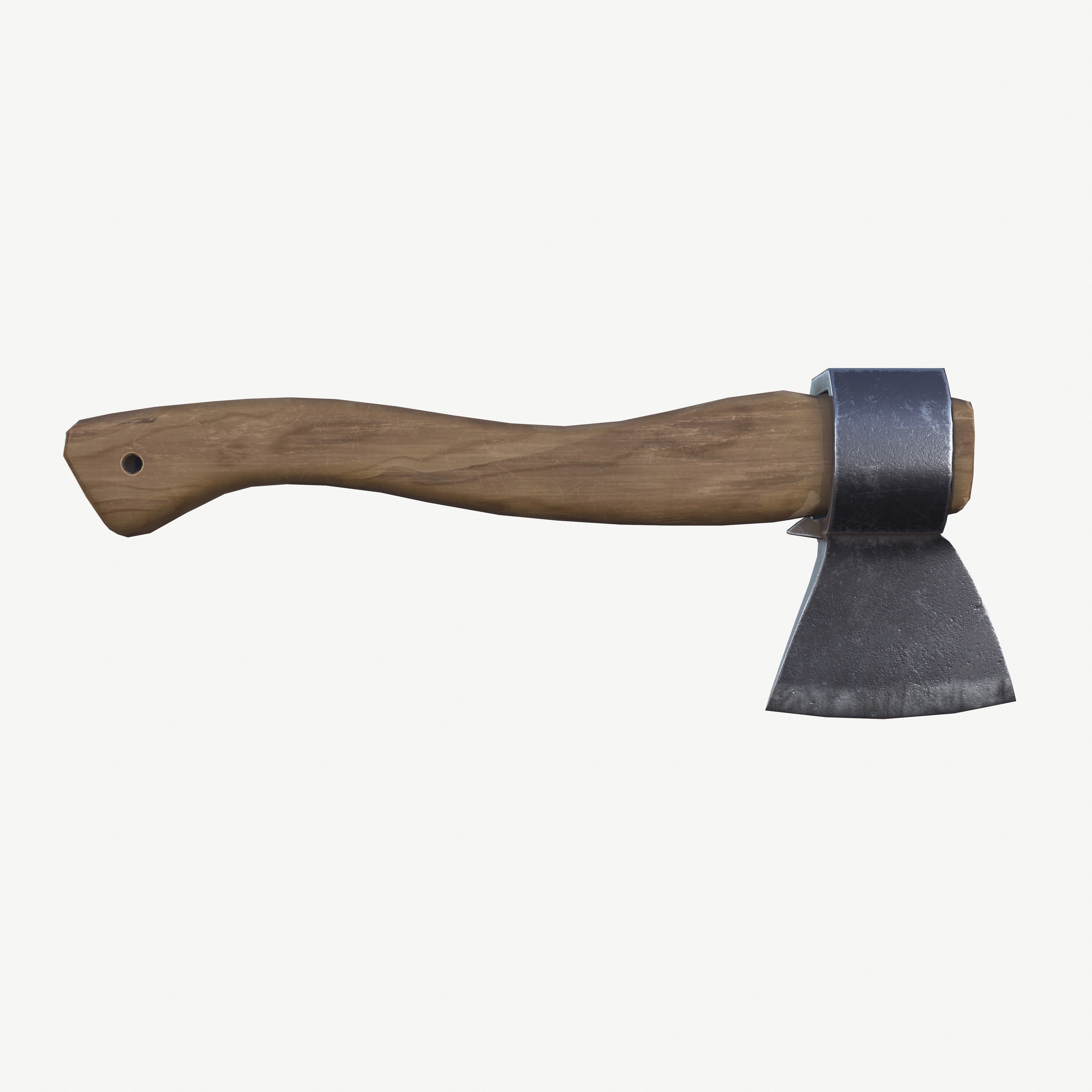 Axe for chopping wood Low-poly 3D model_13