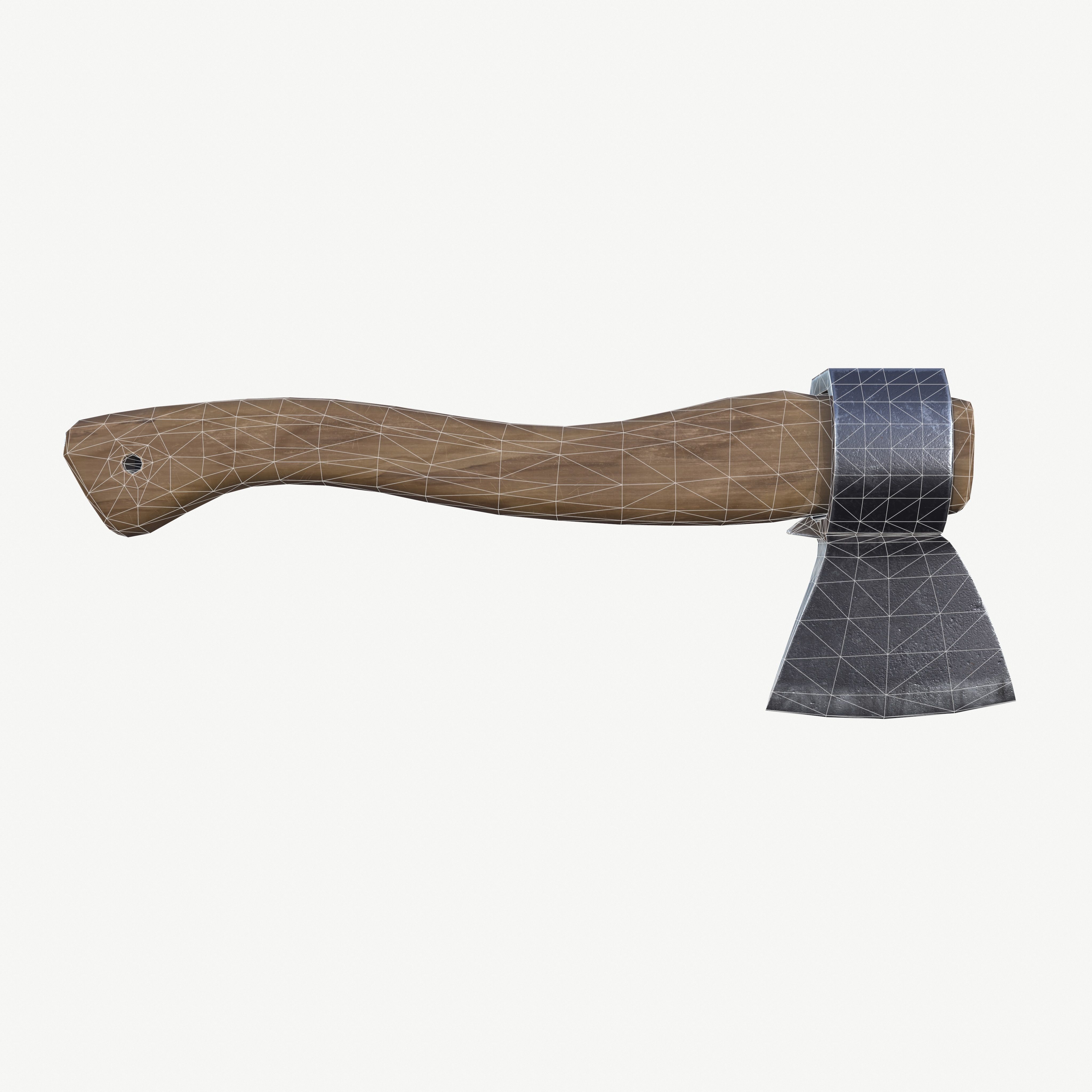 Axe for chopping wood Low-poly 3D model_18
