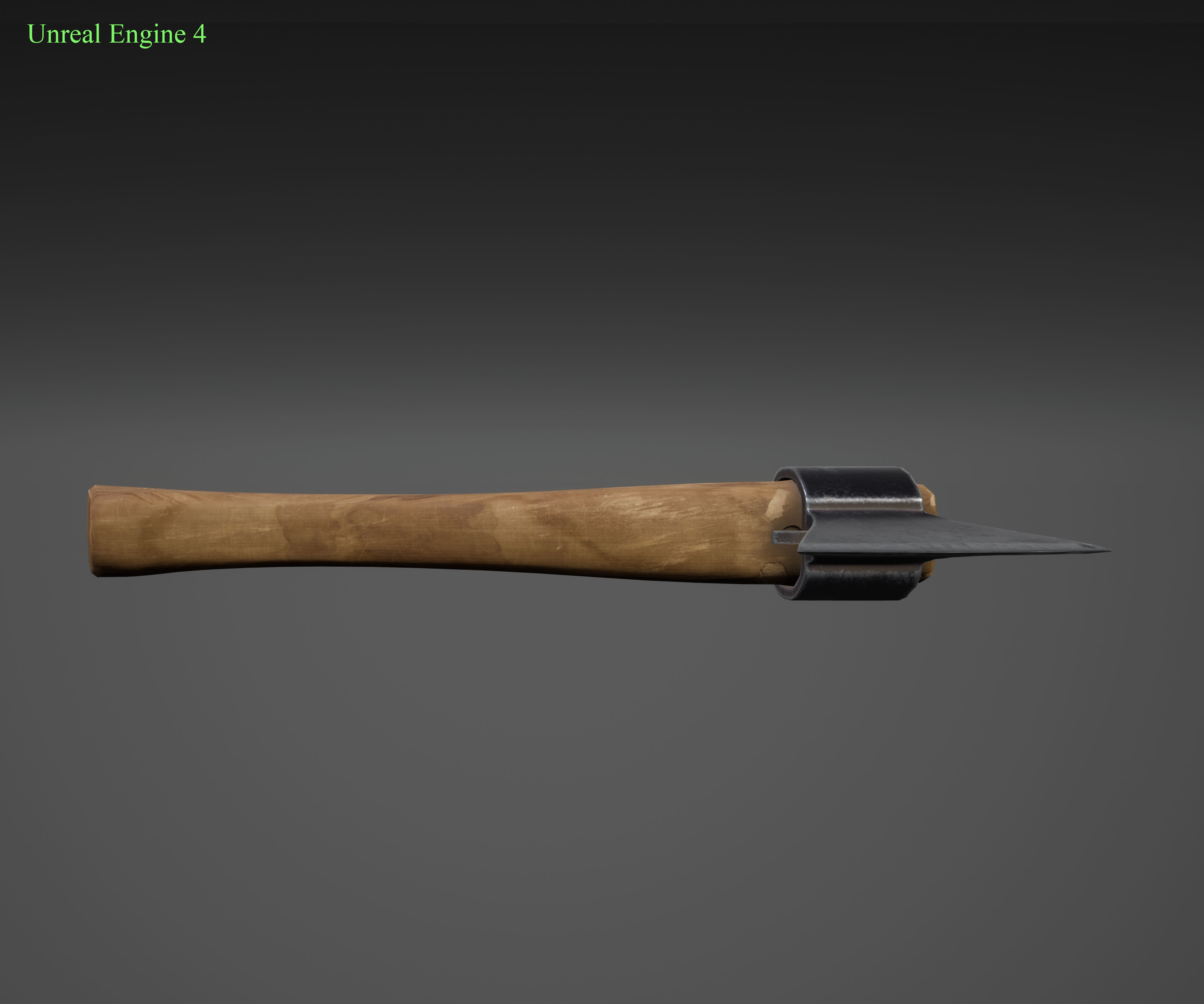 Axe for chopping wood Low-poly 3D model_7