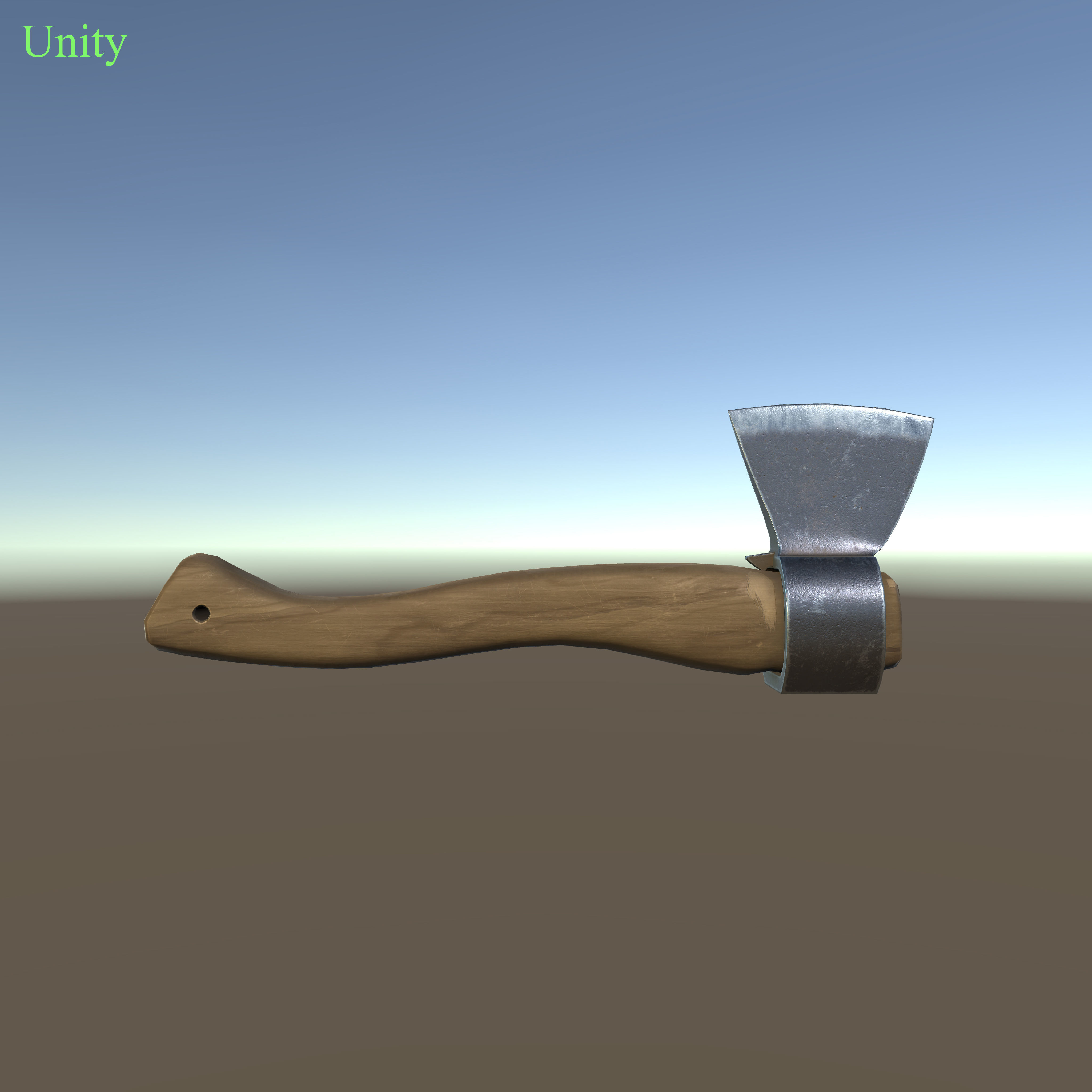 Axe for chopping wood Low-poly 3D model_11