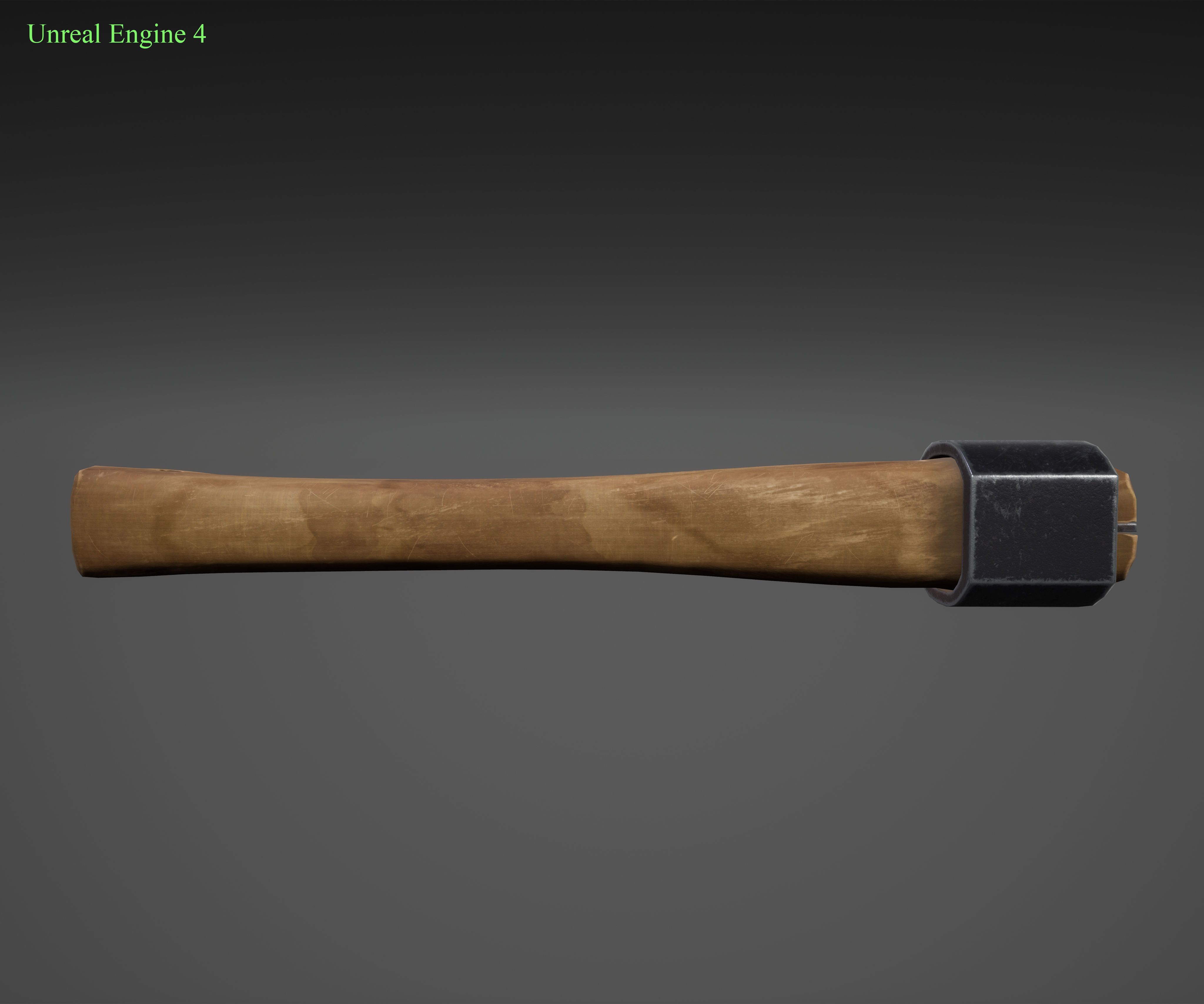 Axe for chopping wood Low-poly 3D model_5