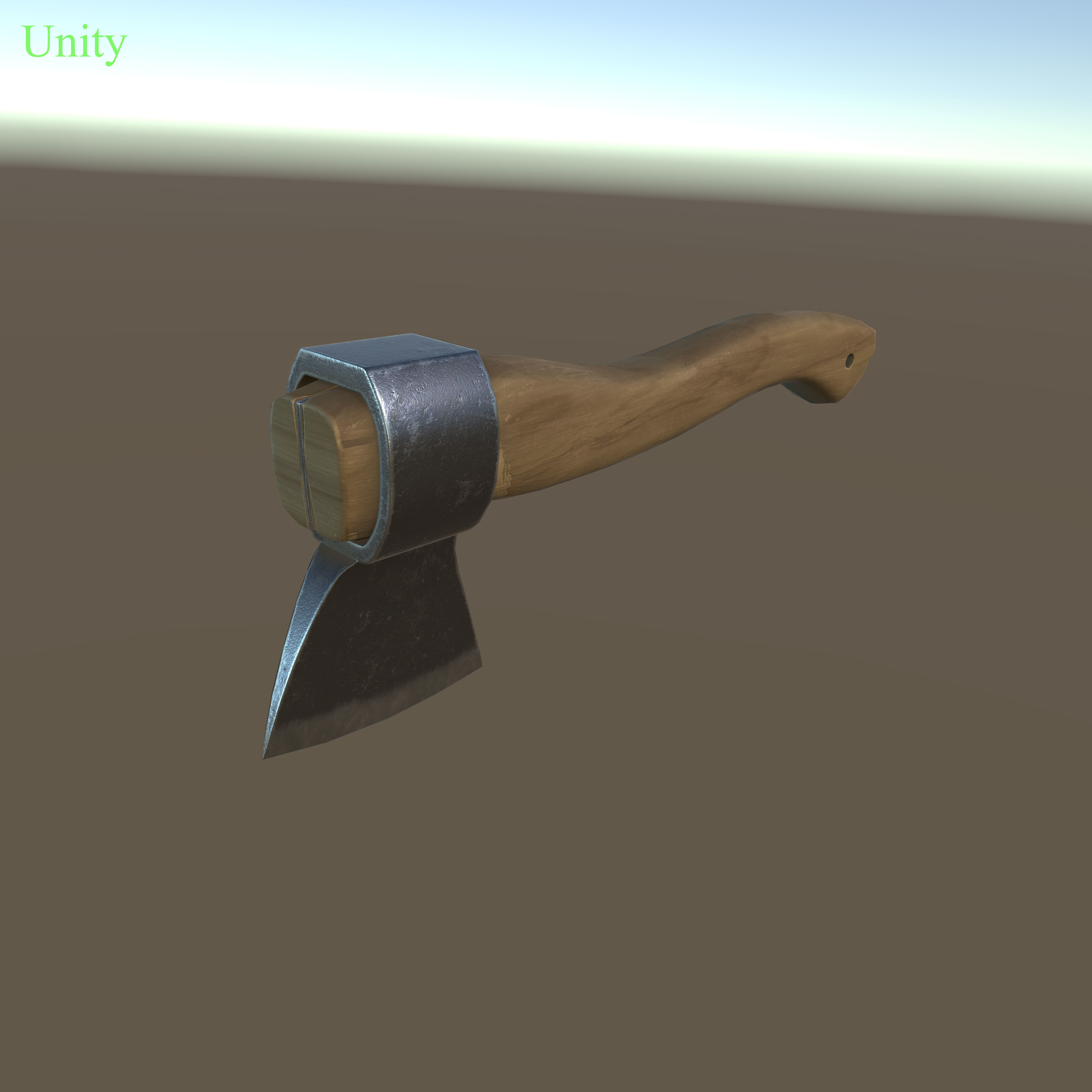 Axe for chopping wood Low-poly 3D model_8