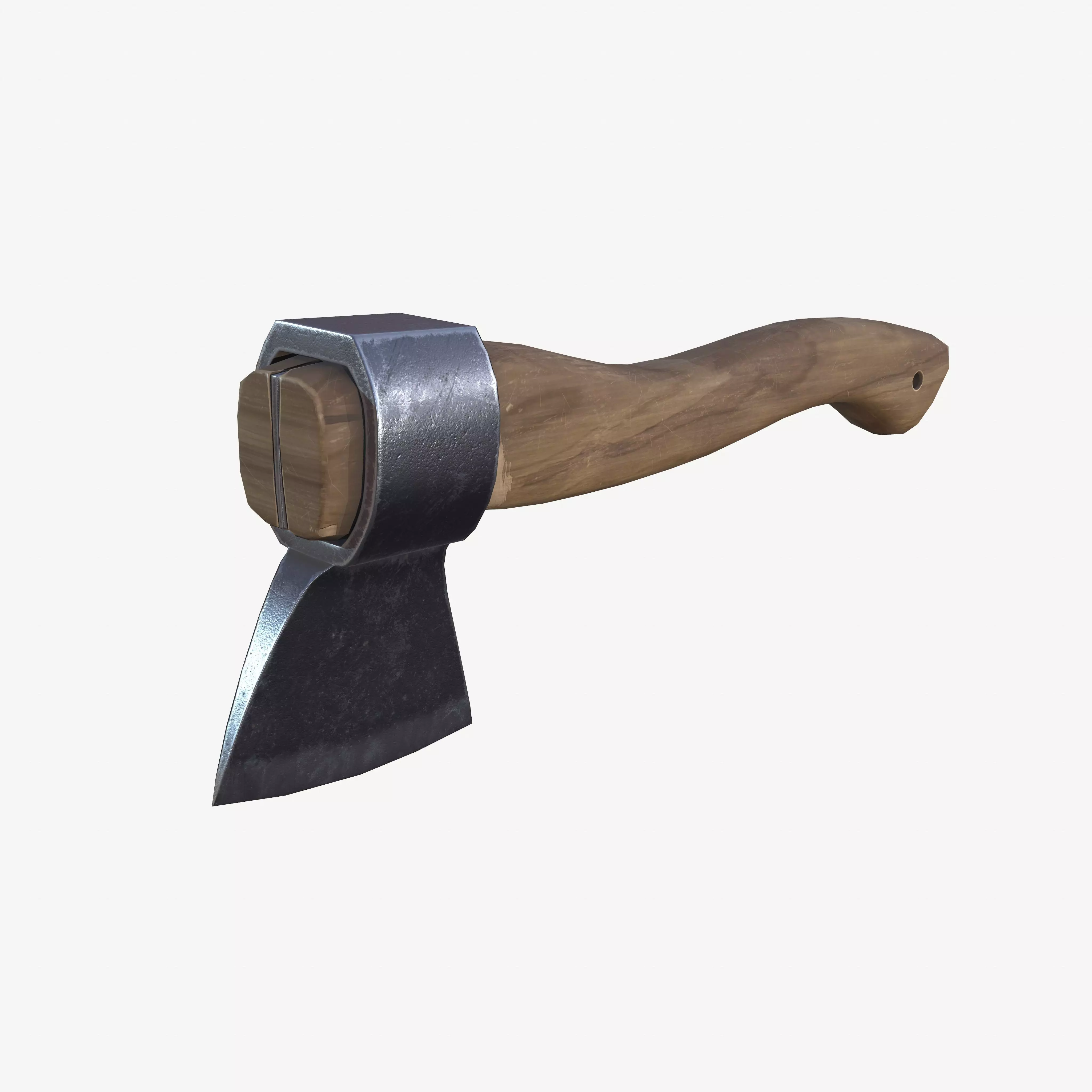 Axe for chopping wood Low-poly 3D model_0