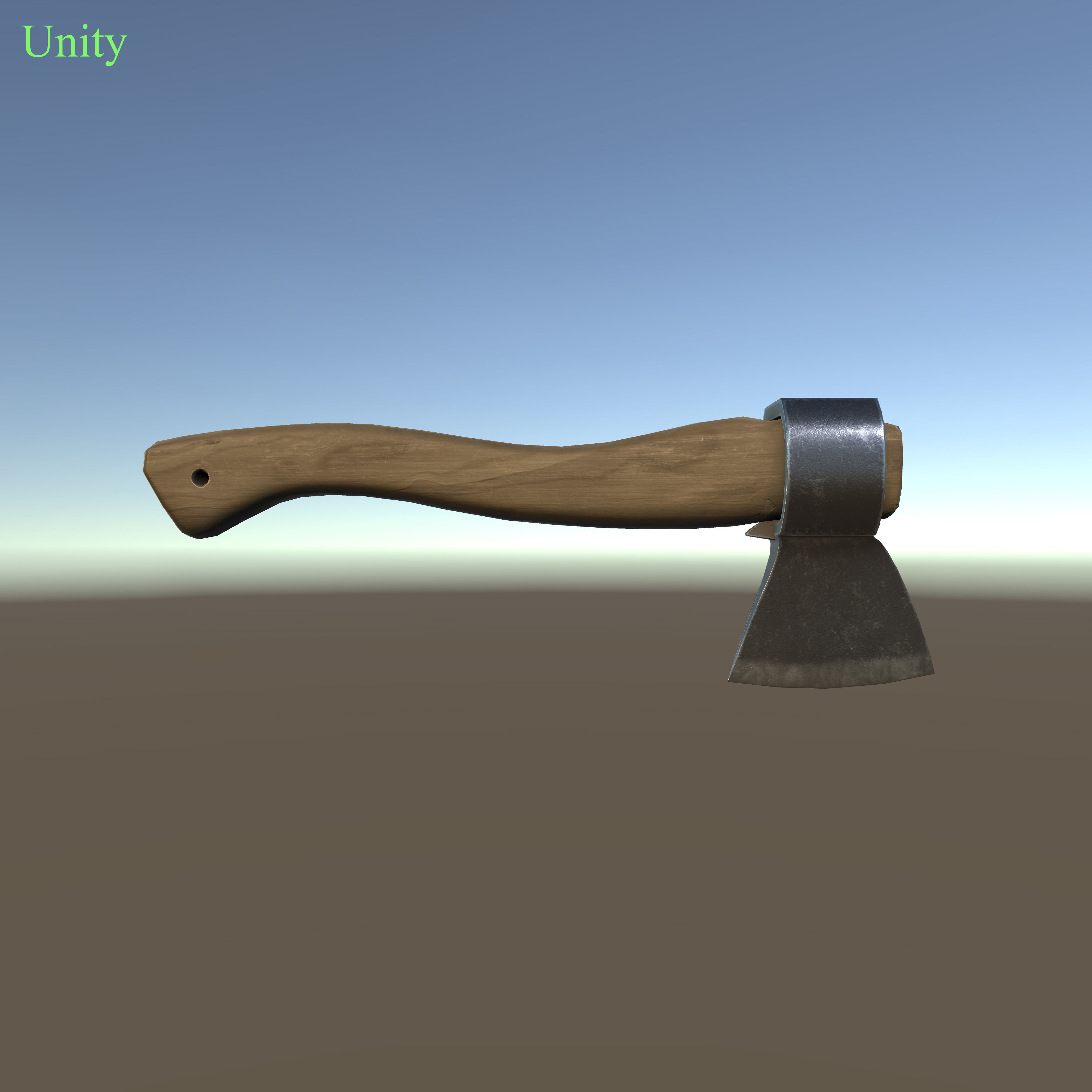 Axe for chopping wood Low-poly 3D model_9