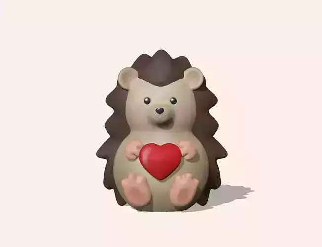 Cute Heart Hedgehog - Valentine Day