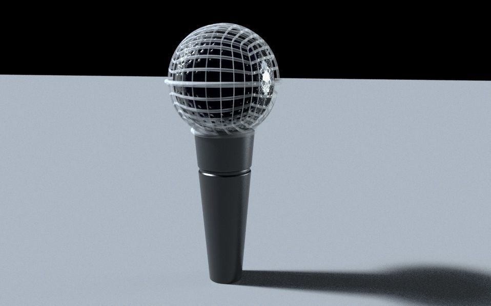  Microphone 3d model  c4d and Redshift Free 3D model_3