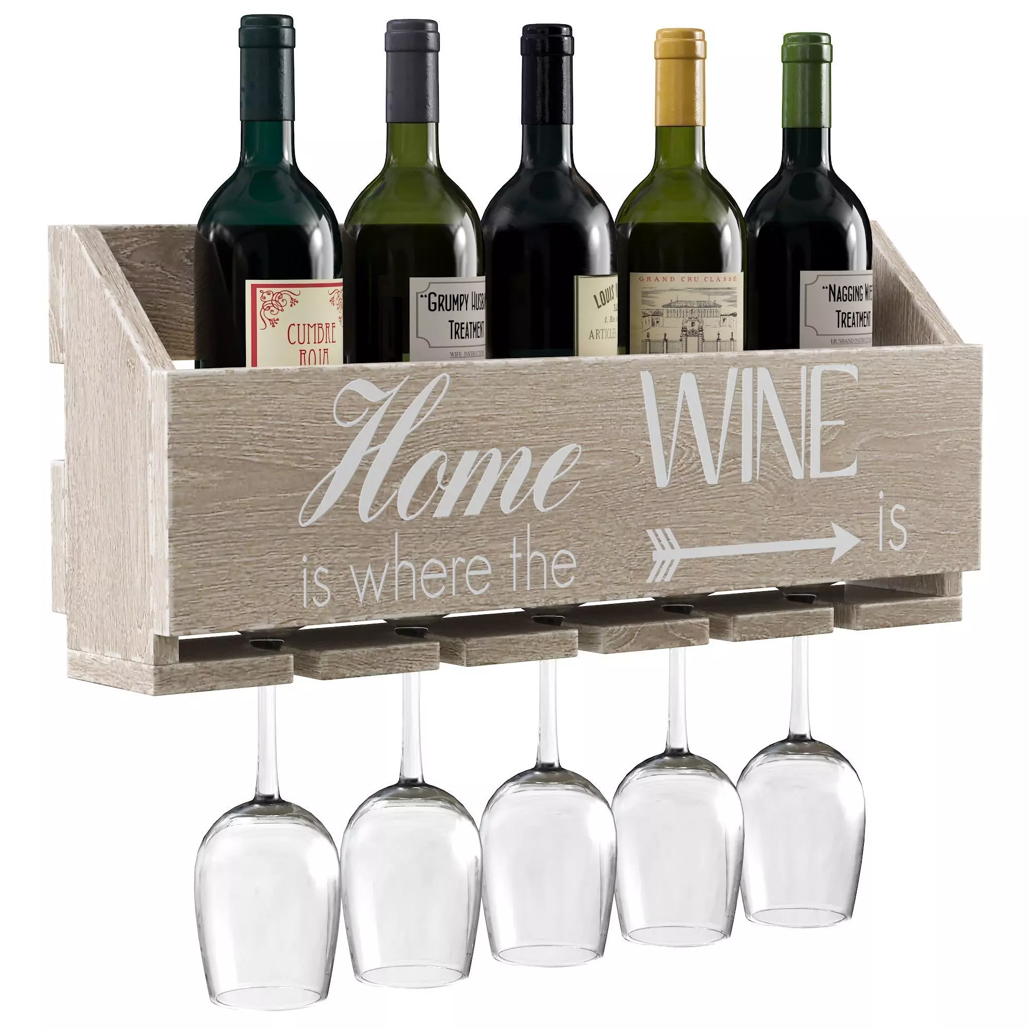 Gallatin Le Luxe Engraved Home Is Where 5 Bottle W 3D model