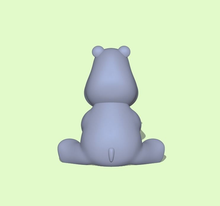 Cute Hippo Heart - Valentine Day 3D print model_2