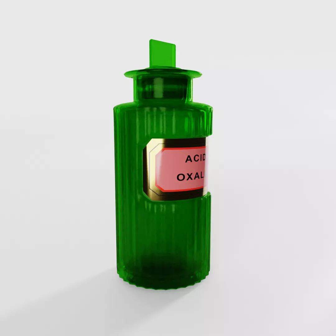 Antique Victorian Apothecary Bottle 01 3D model