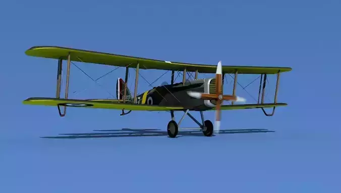 Airco DH-4 V01 Trainer RAF 3D model