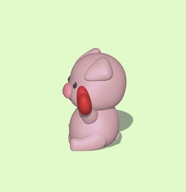 cute Pig Heart - Valentine Day 3D print model_1