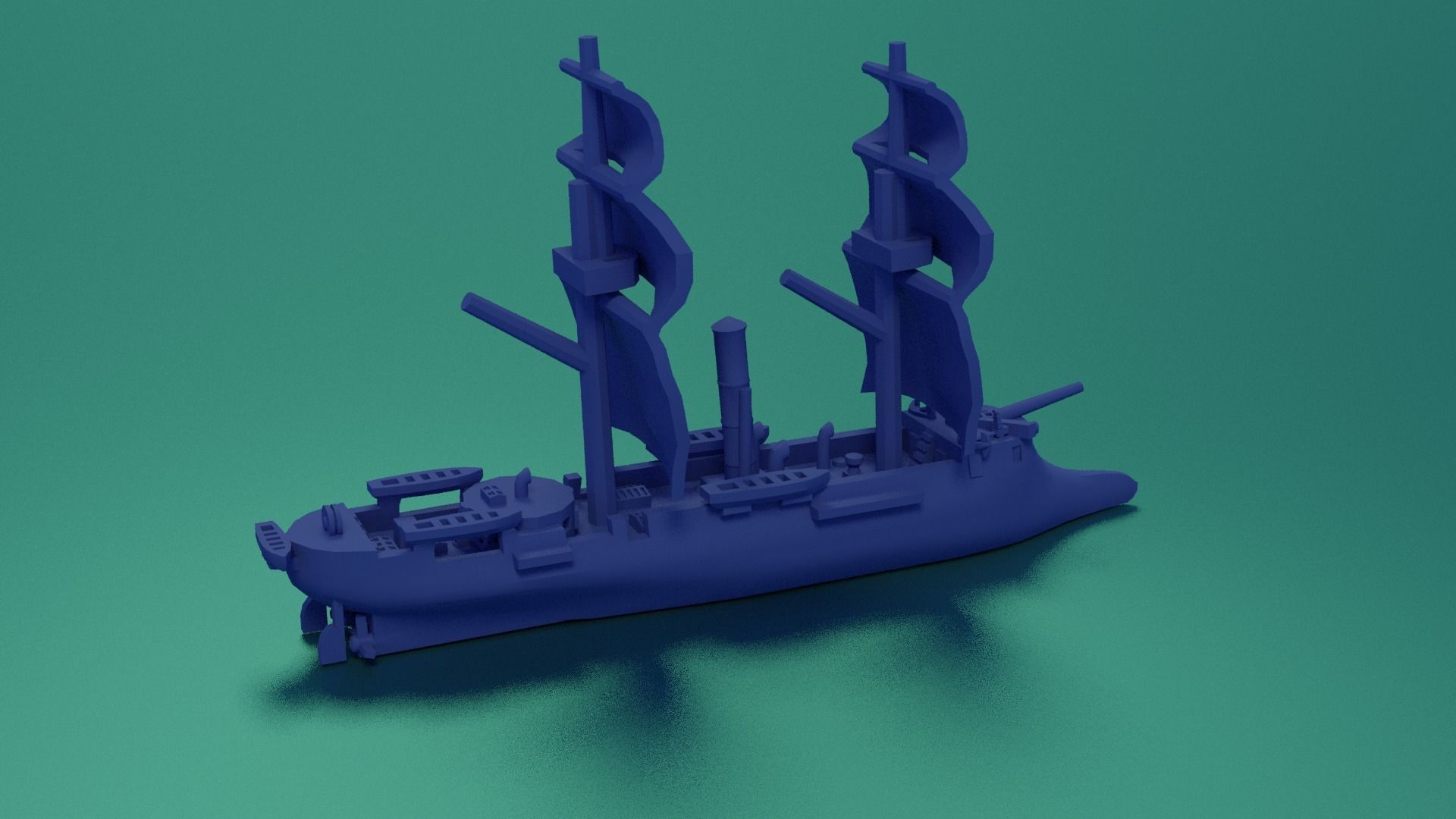 CSS Stonewall 1864 3D print model_8